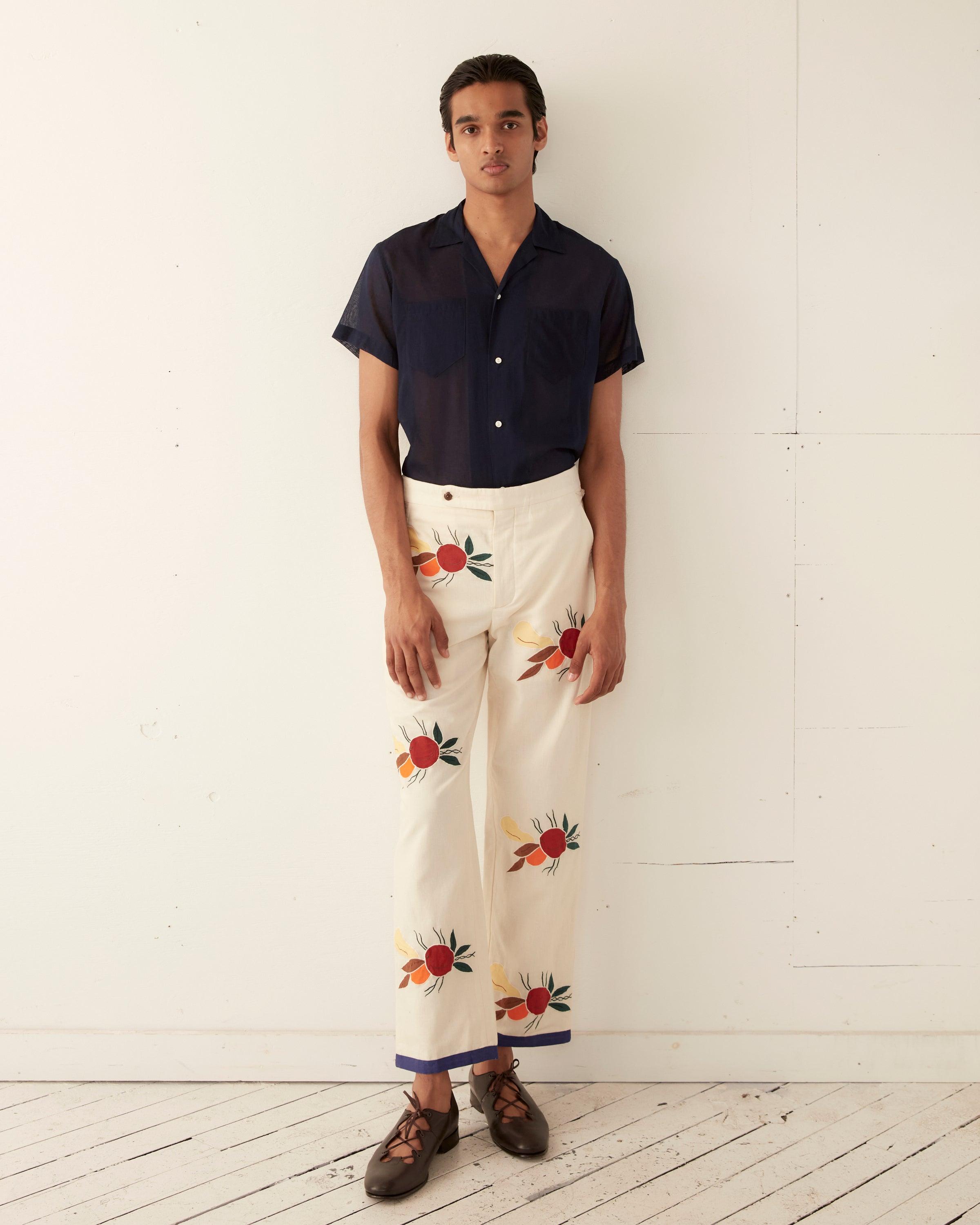 Appliqué Fruit Bunch Trousers