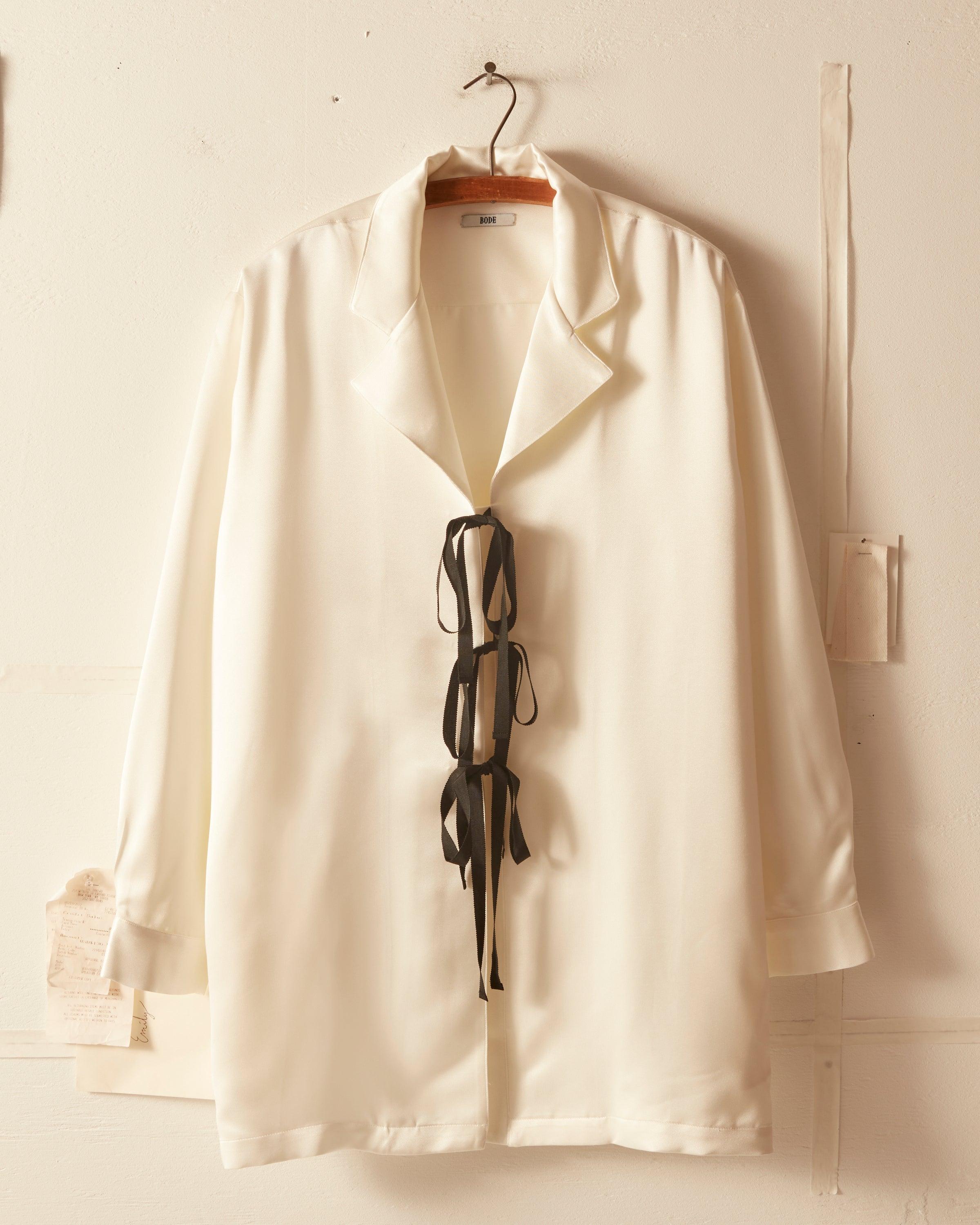 Micro Tie Tunic - Cream