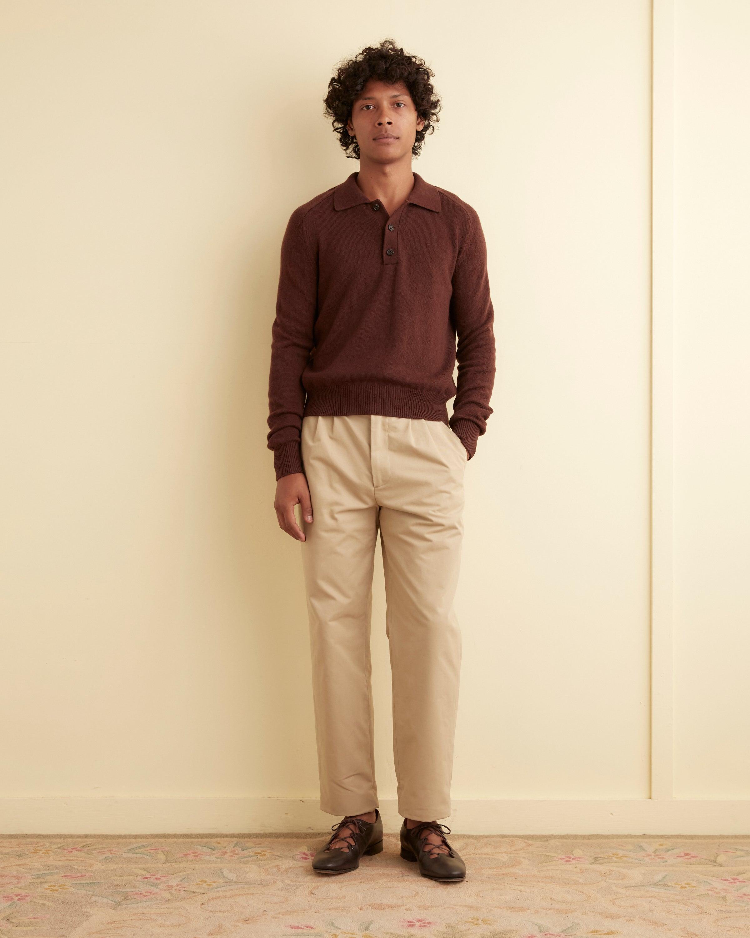 Cashmere Polo - Cinnabar