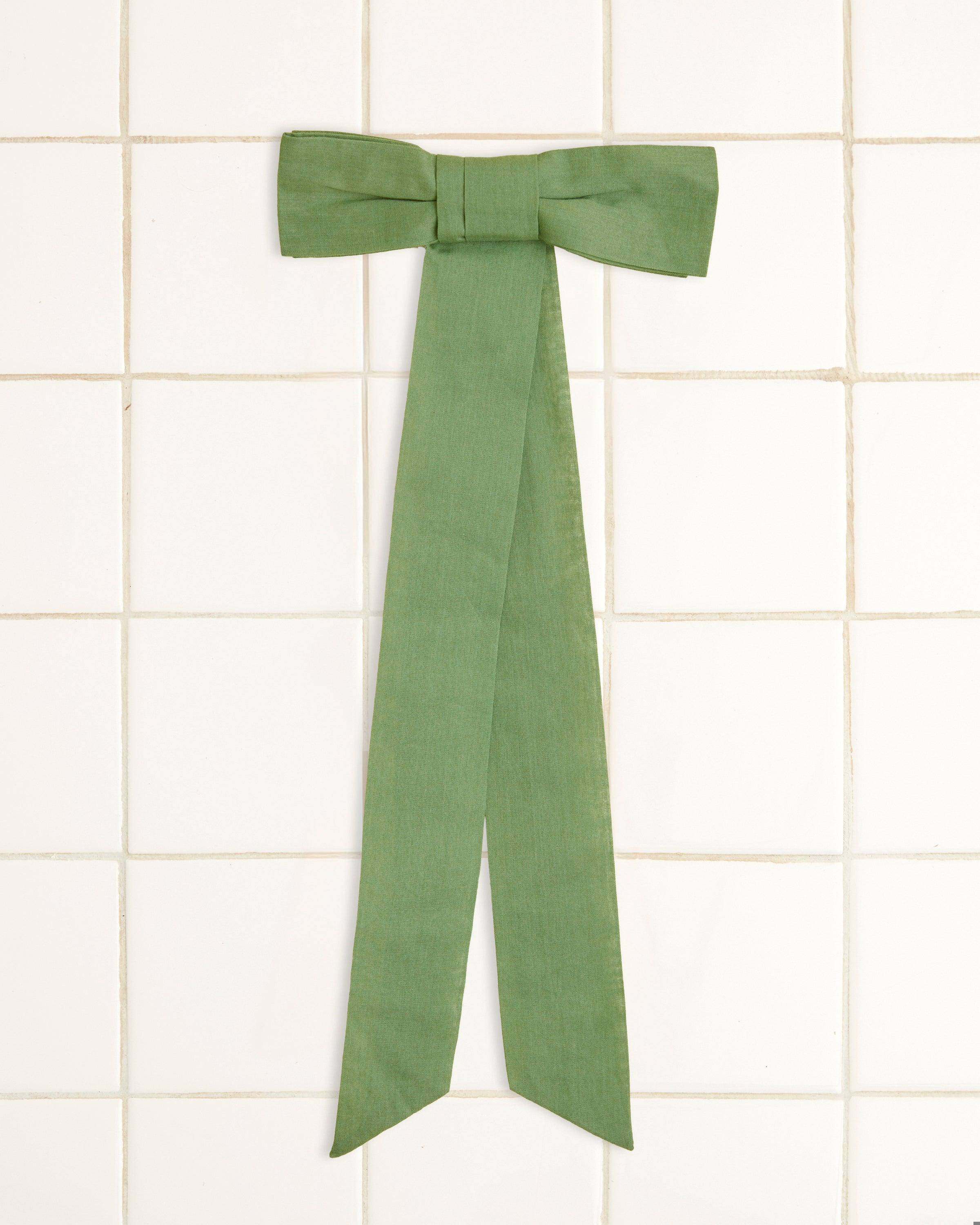 Bow Barrette - Green