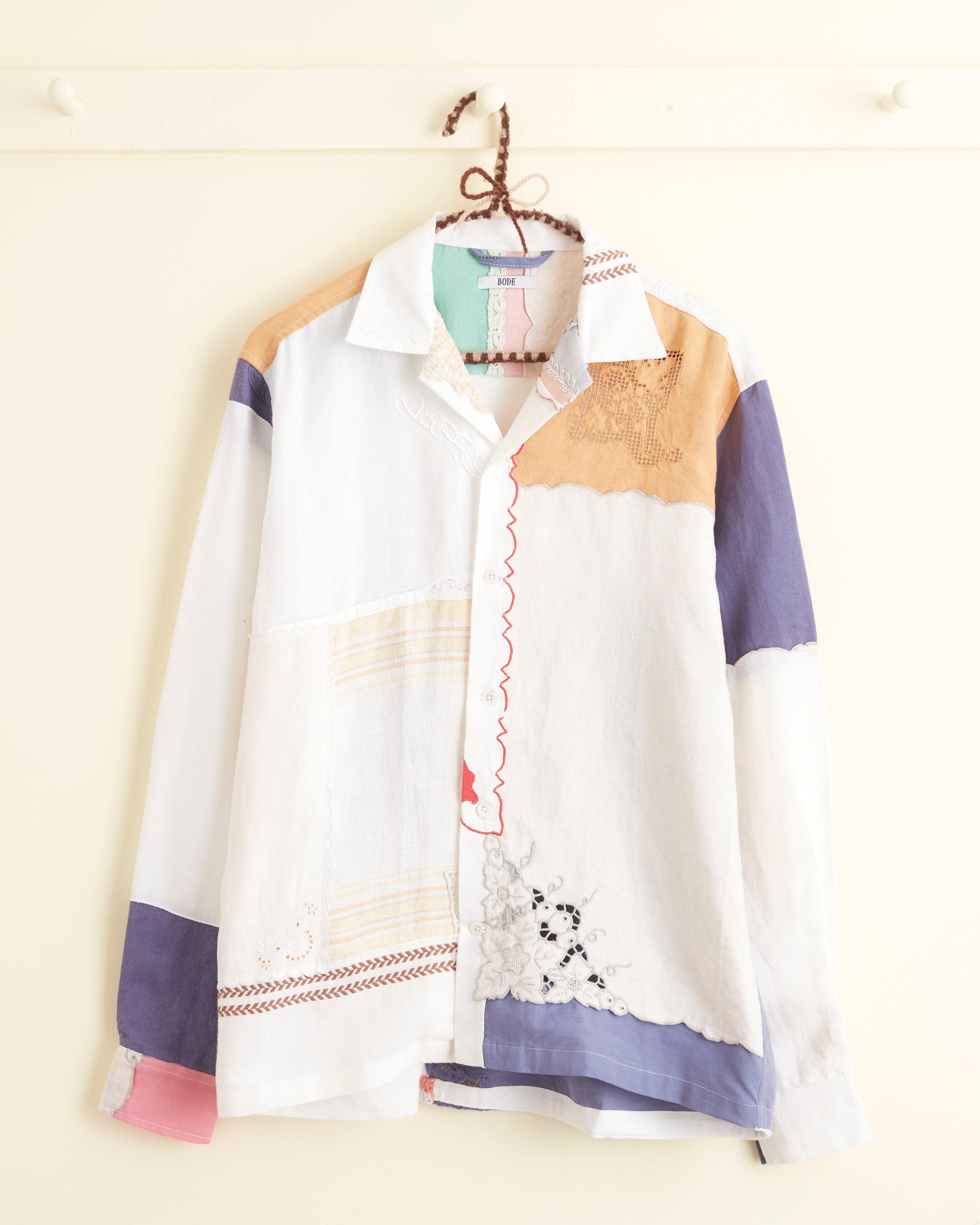 Patchwork Napkin Long Sleeve Shirt