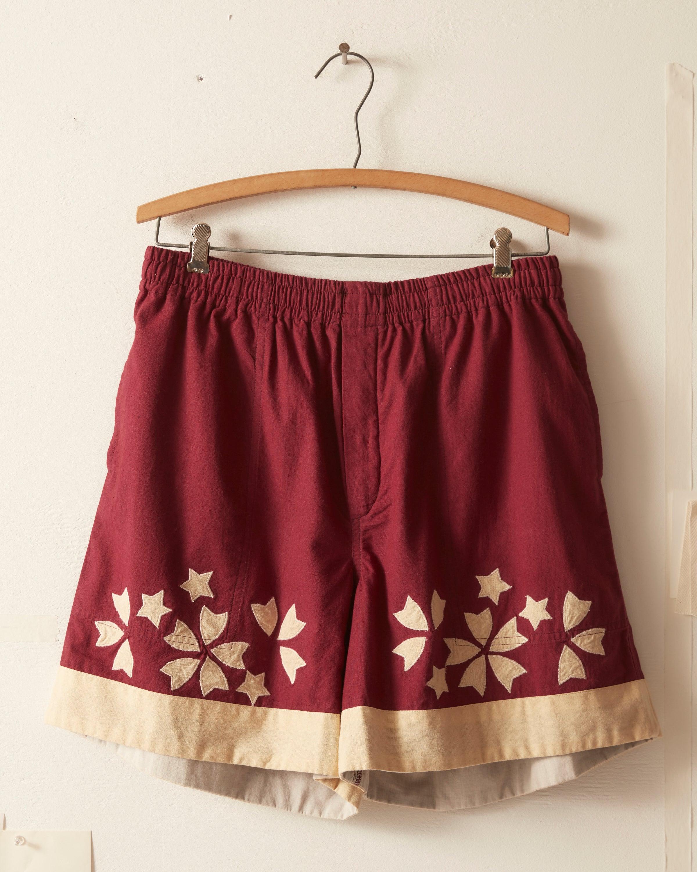 Moonflower Appliqué Shorts