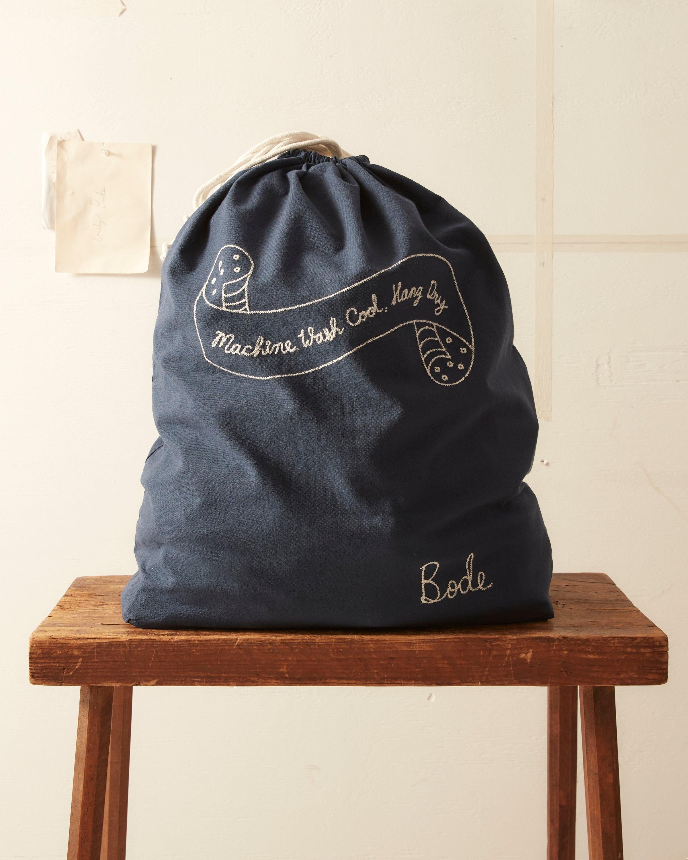 "Machine Wash Cool" Laundry Bag - Navy