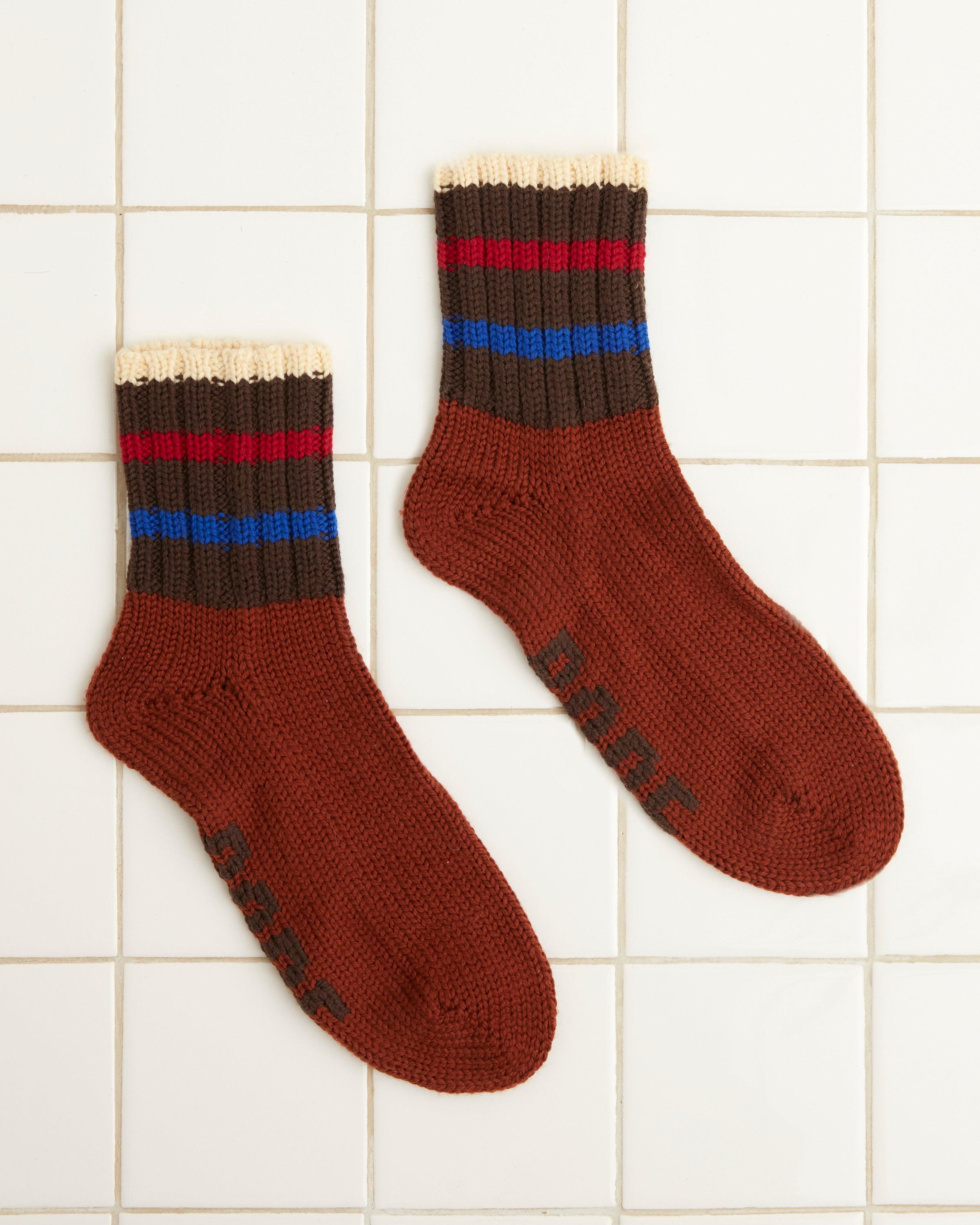 Herrington Stripe Socks - Brown