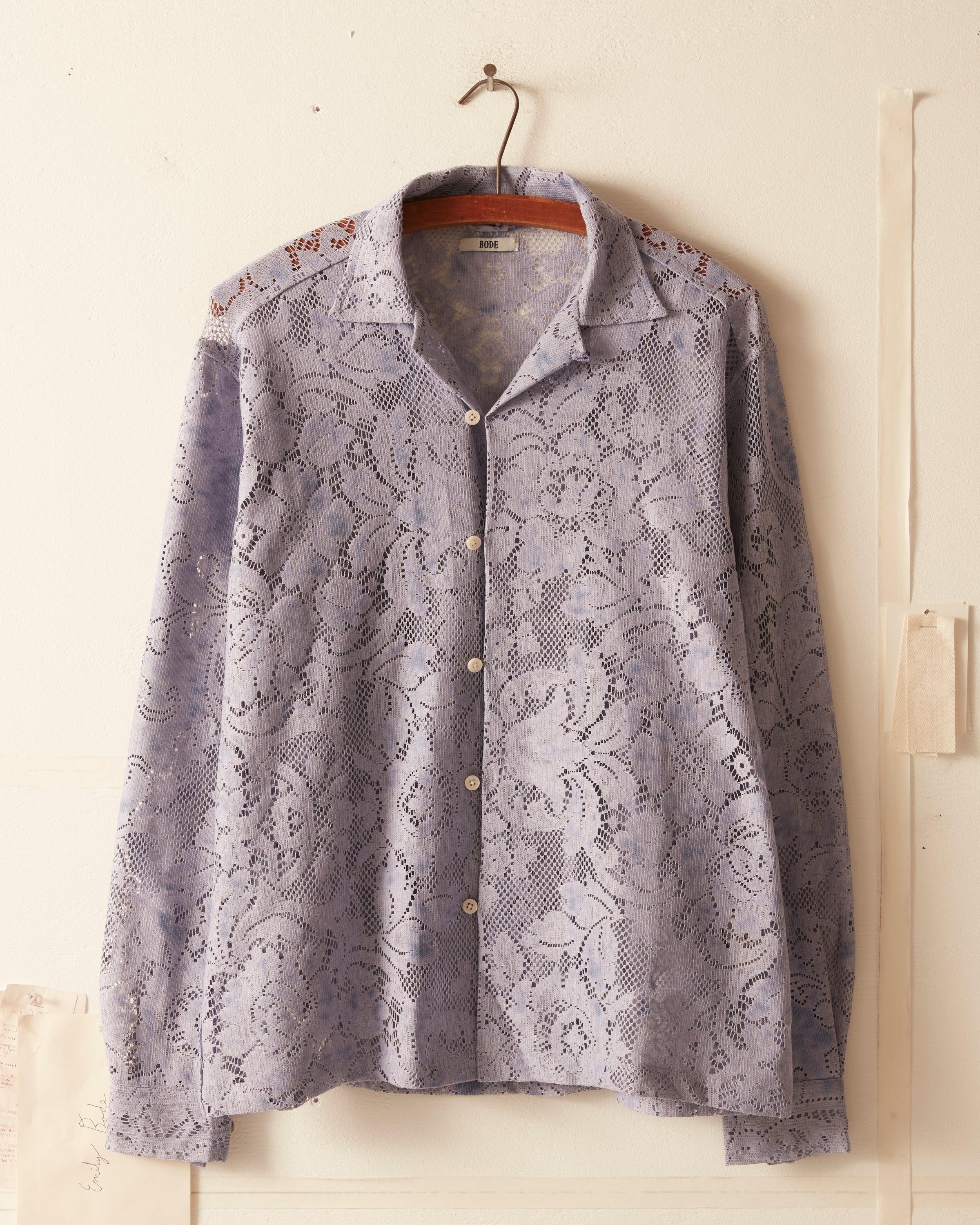 Purple Lace Long Sleeve Shirt