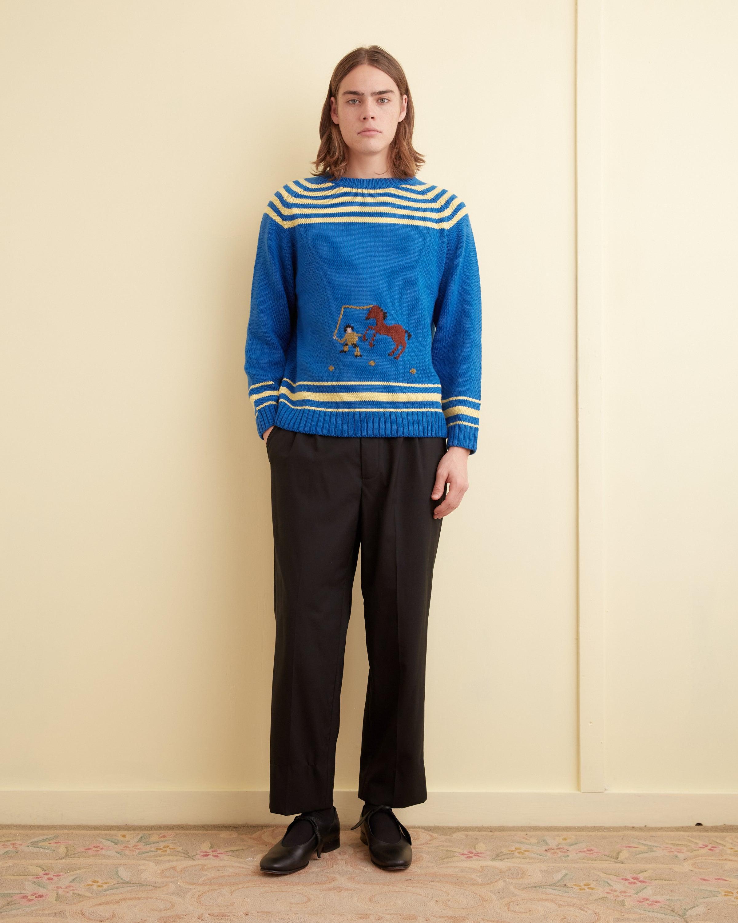 Pony Lasso Sweater - Blue Multi