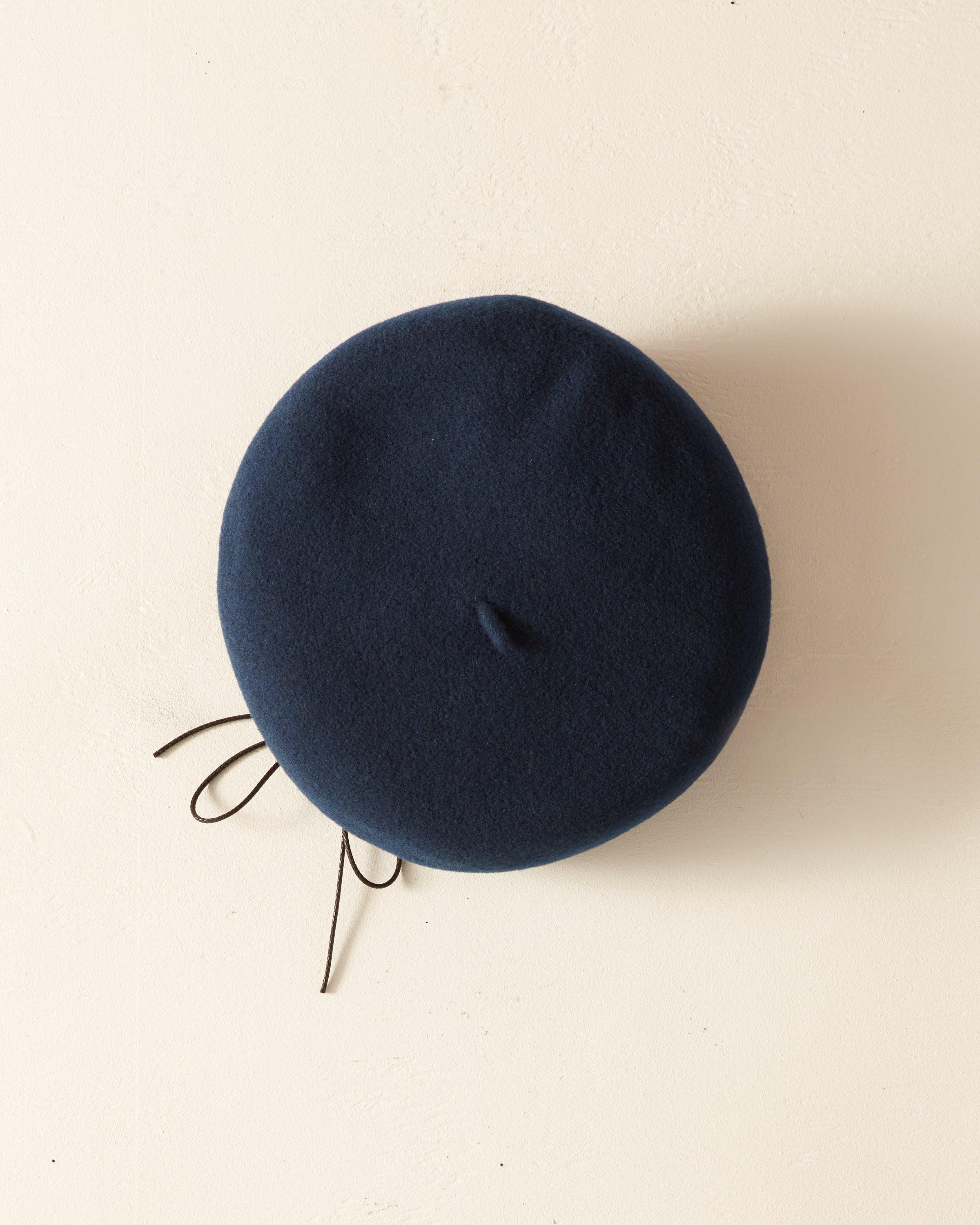 Twisted Piping Beret - Cobalt