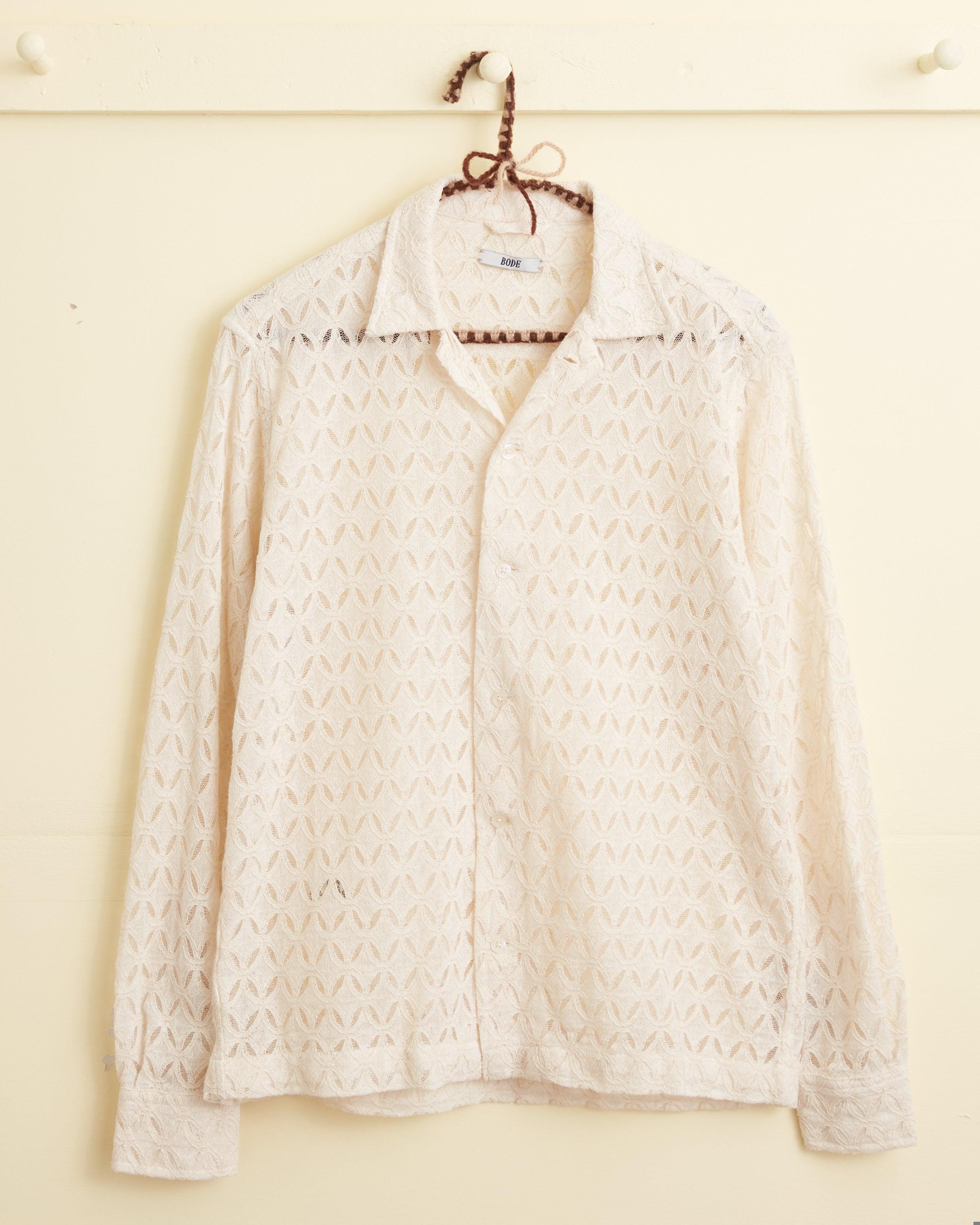 Lattice Lace Long Sleeve Shirt