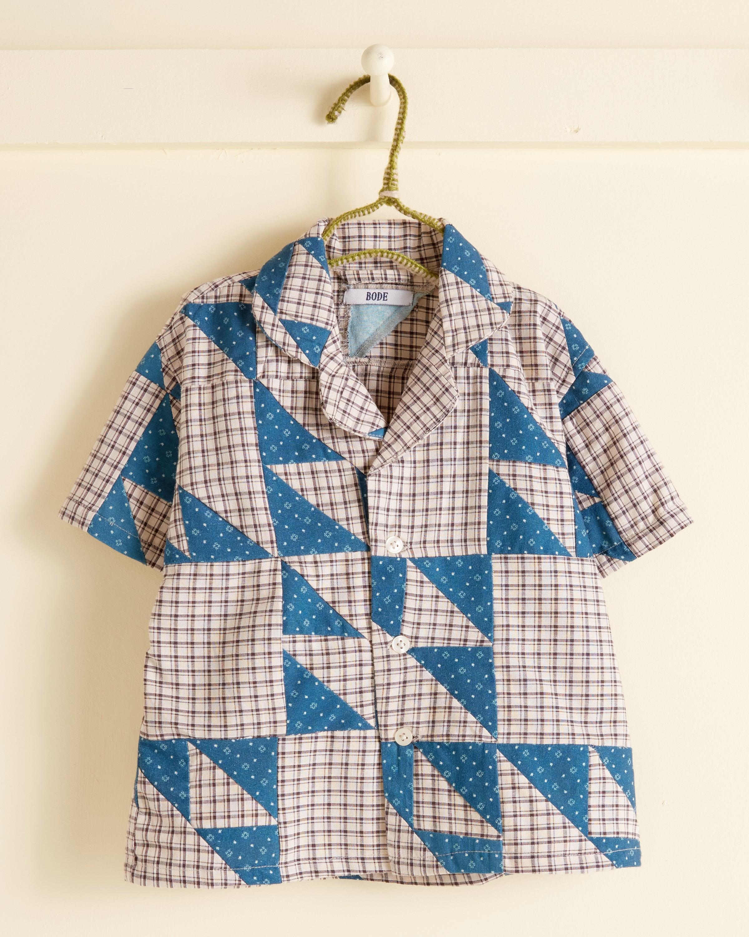 Wandering Lover Quilt Kid’s Shirt - Blue