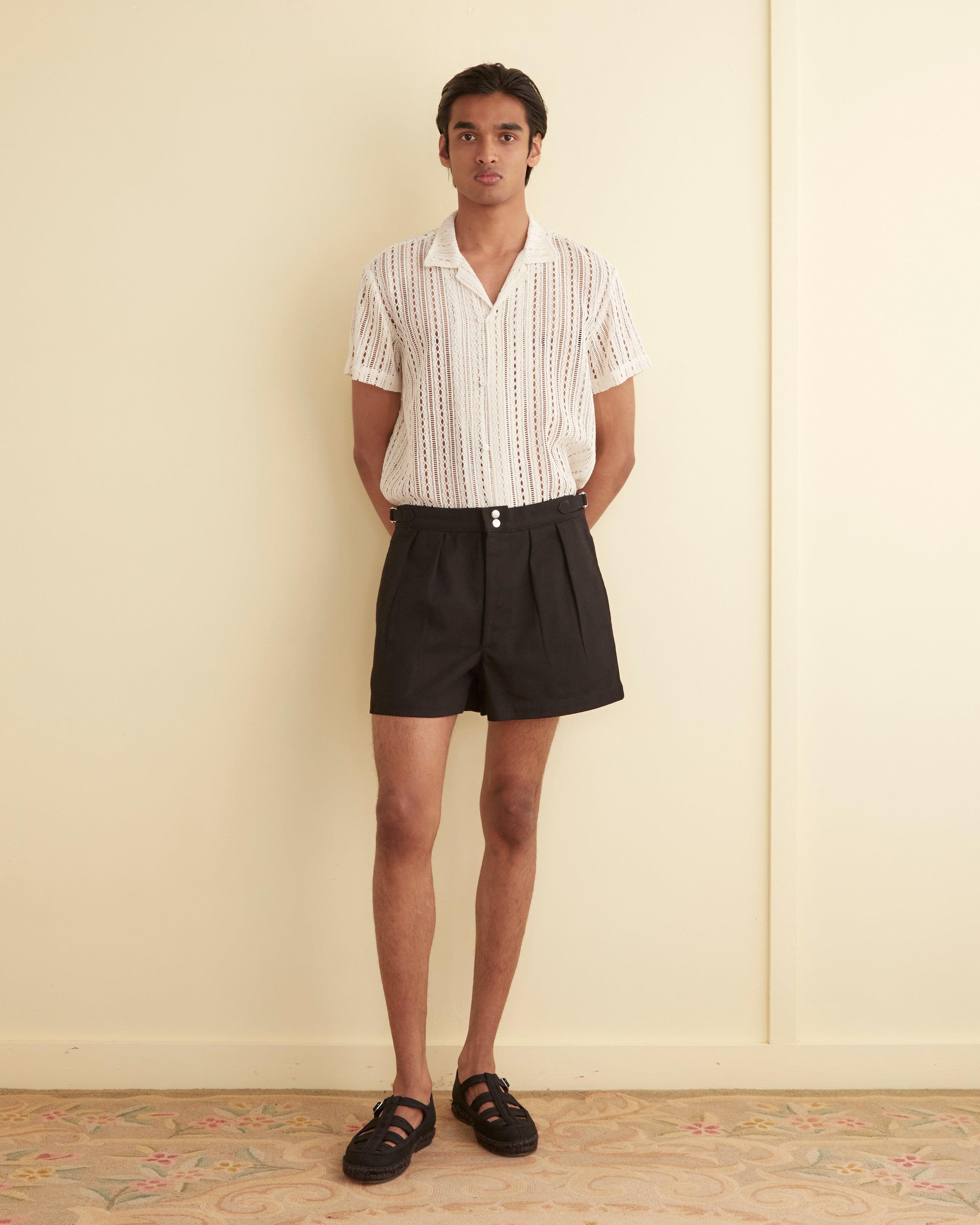 Twill Snap Shorts