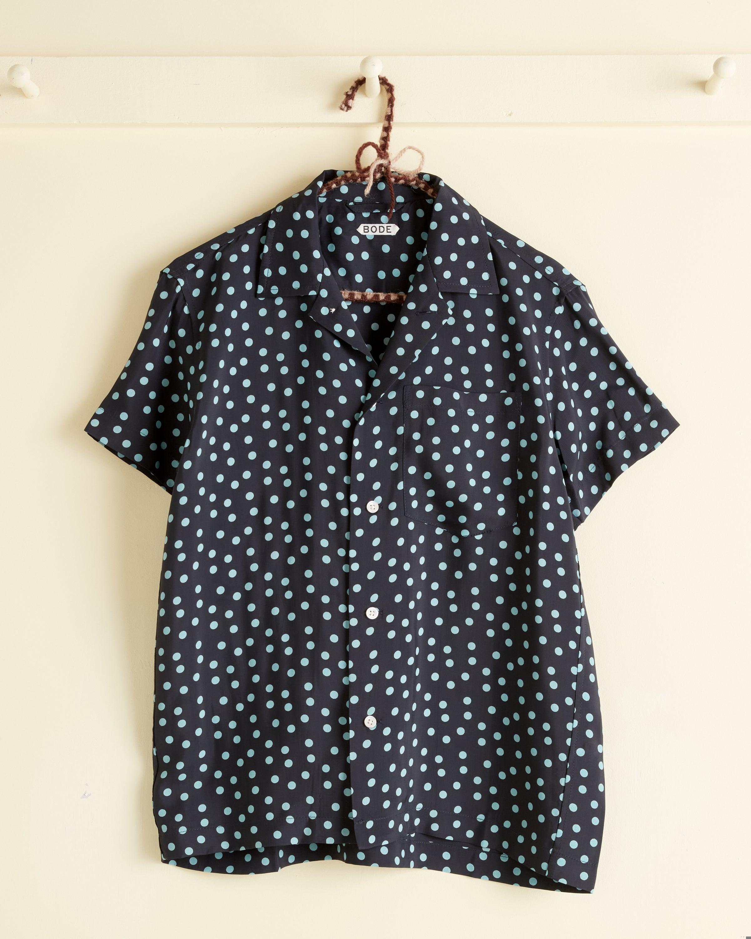 Deep Sea Dot Short Sleeve Shirt - XXS