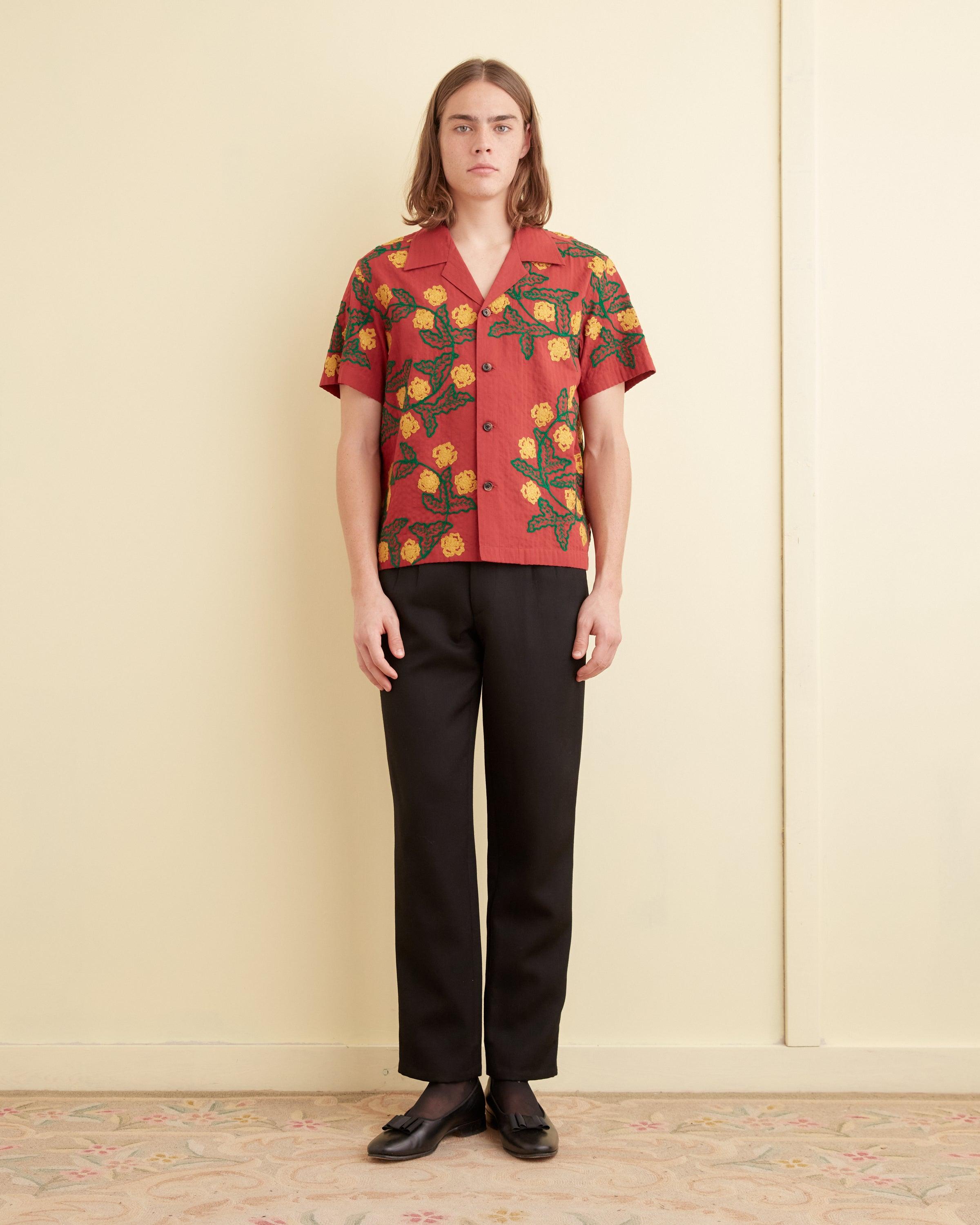 Marigold Wreath Short Sleeve Shirt