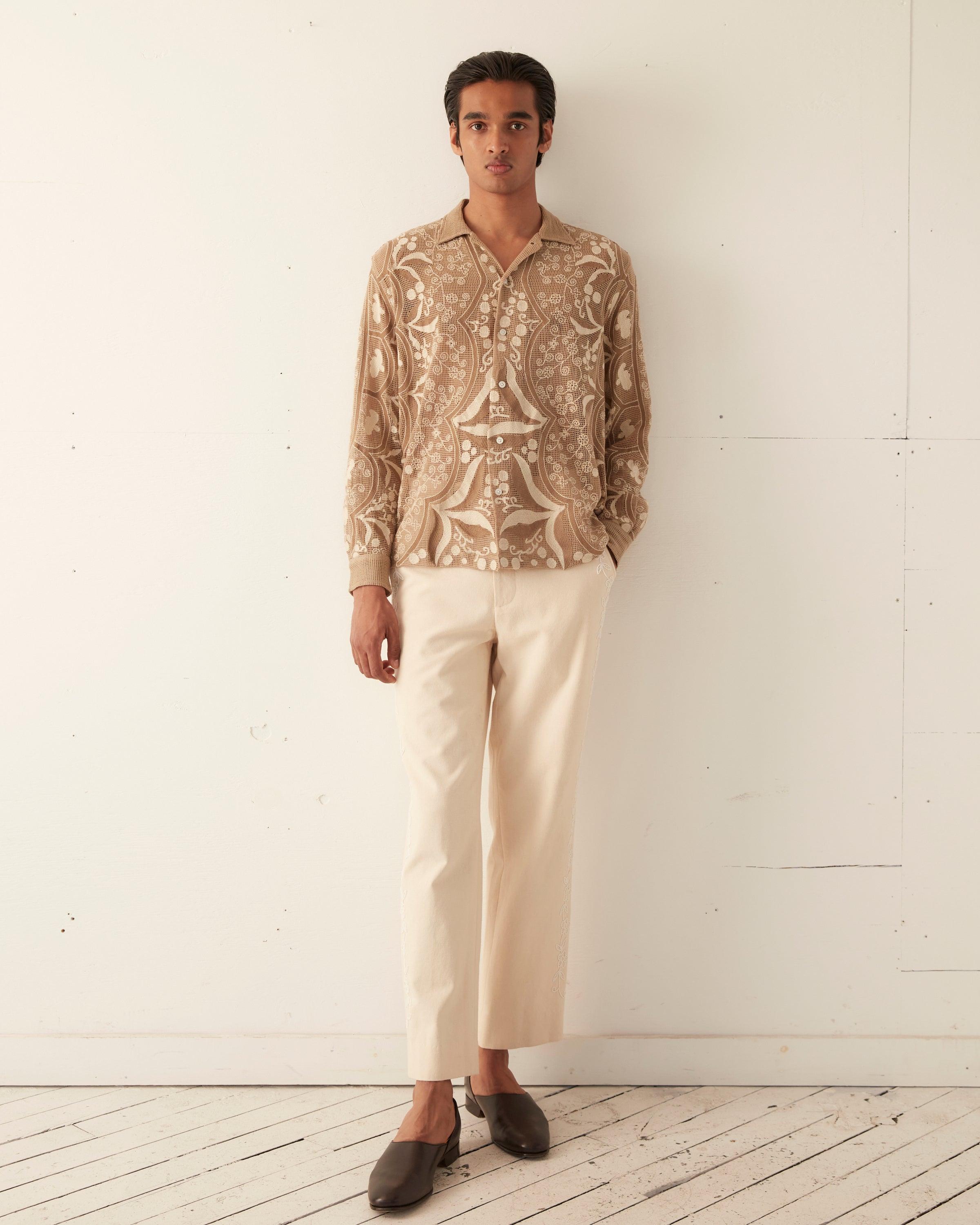 Filet Filigree Long Sleeve Shirt