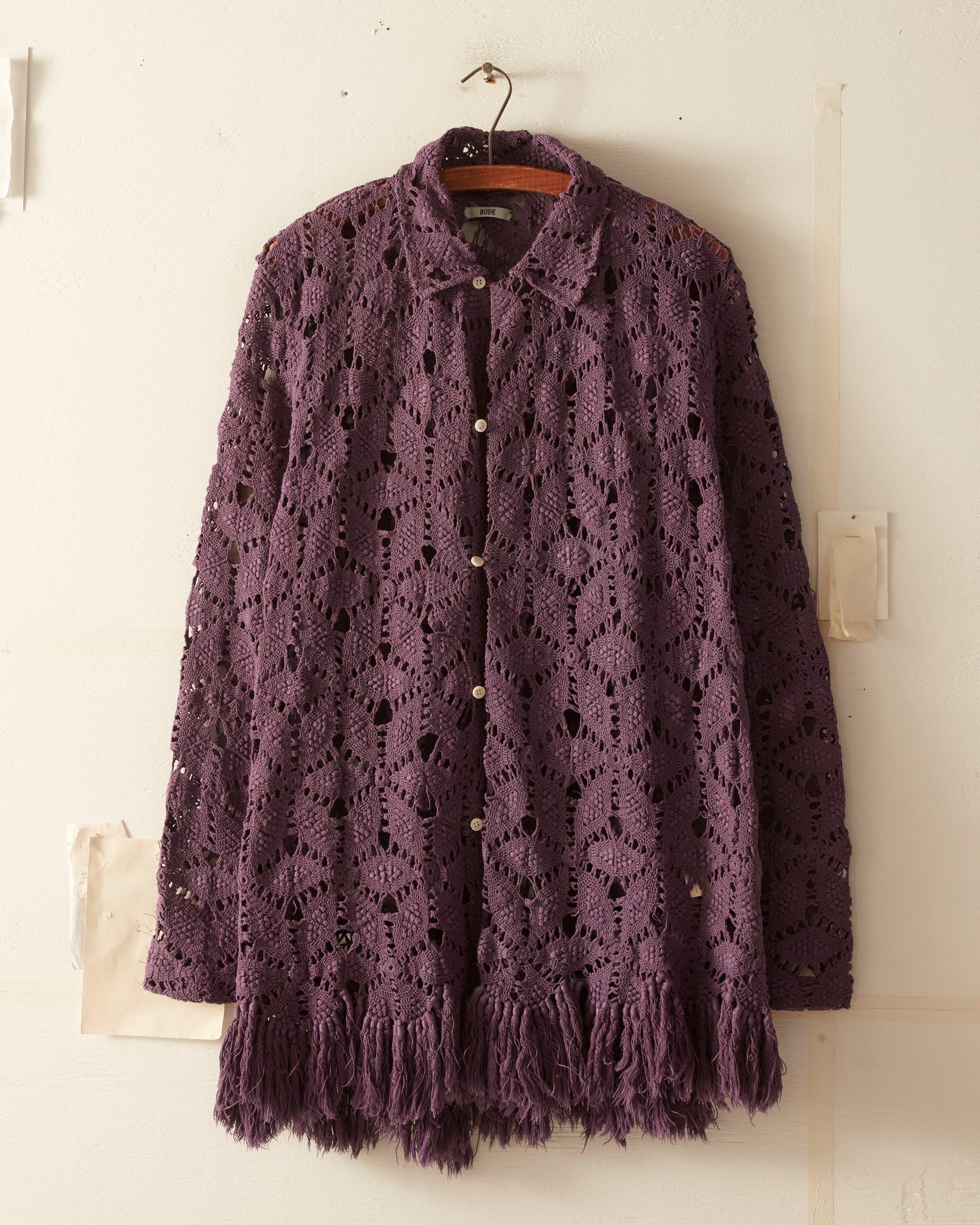 Tiny Grape Crochet Shirt - S/M