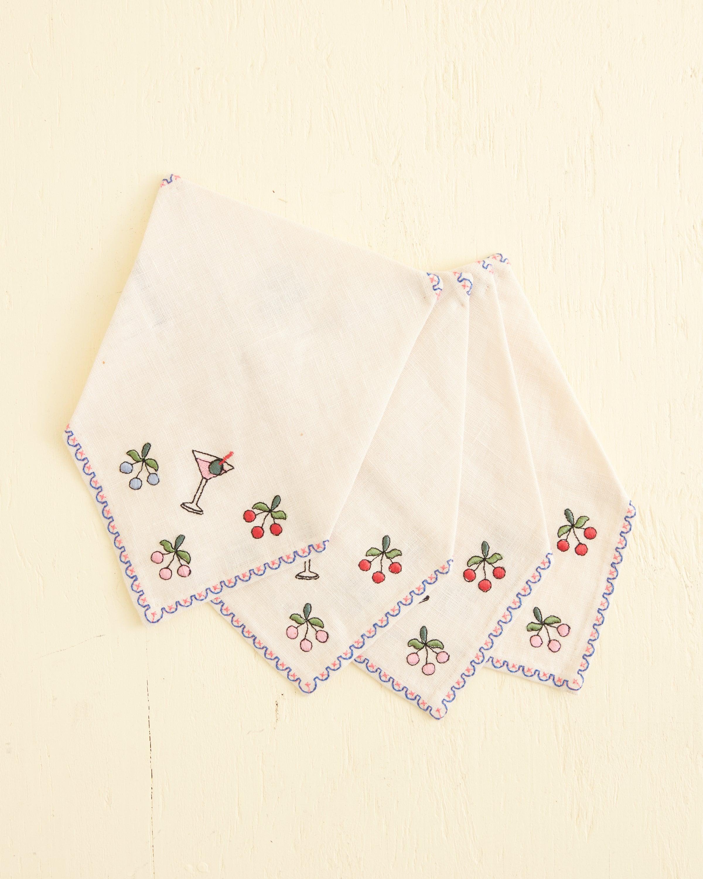 Embroidered Cocktail Napkins