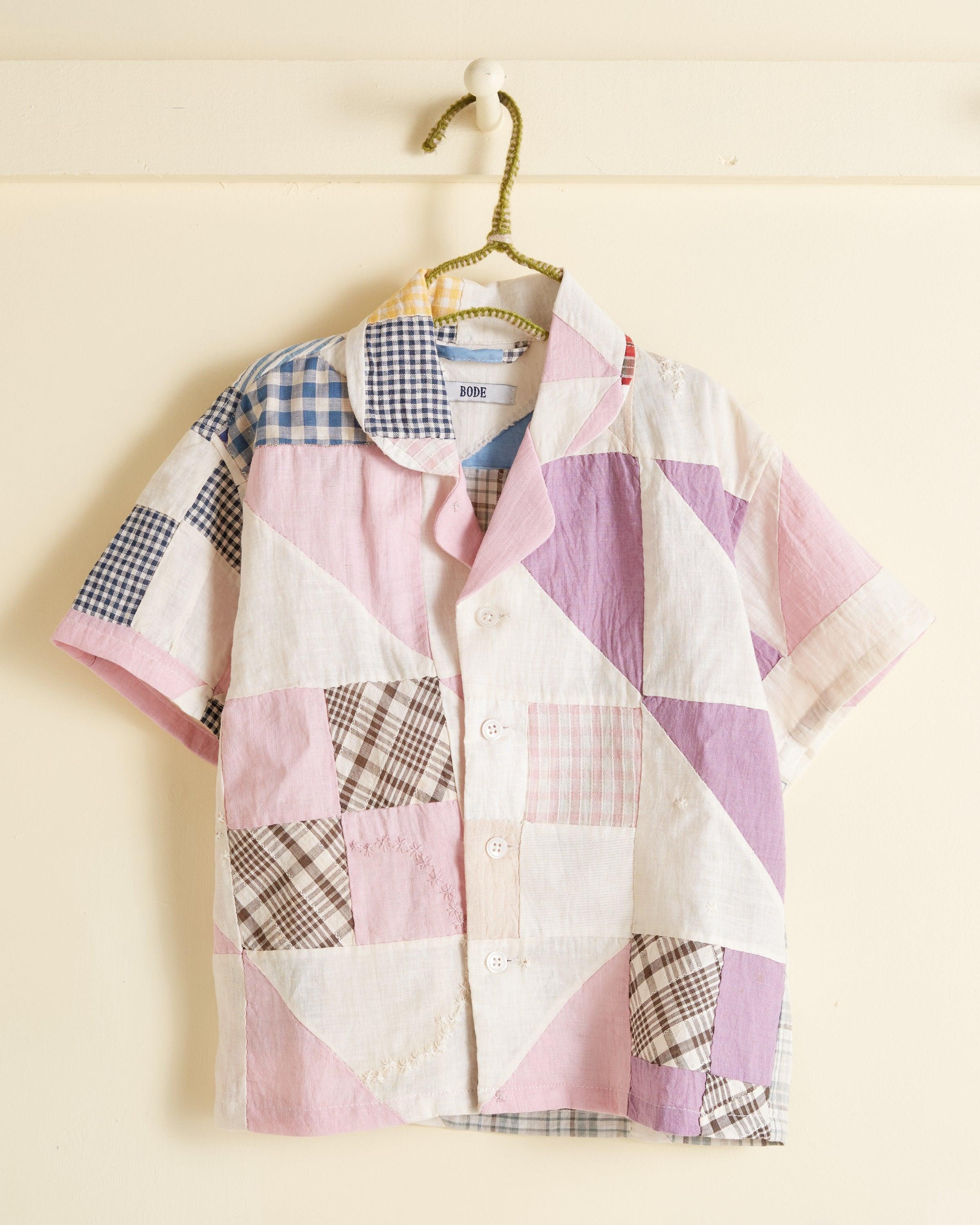 Plaid Split Kids' Shirt - OS