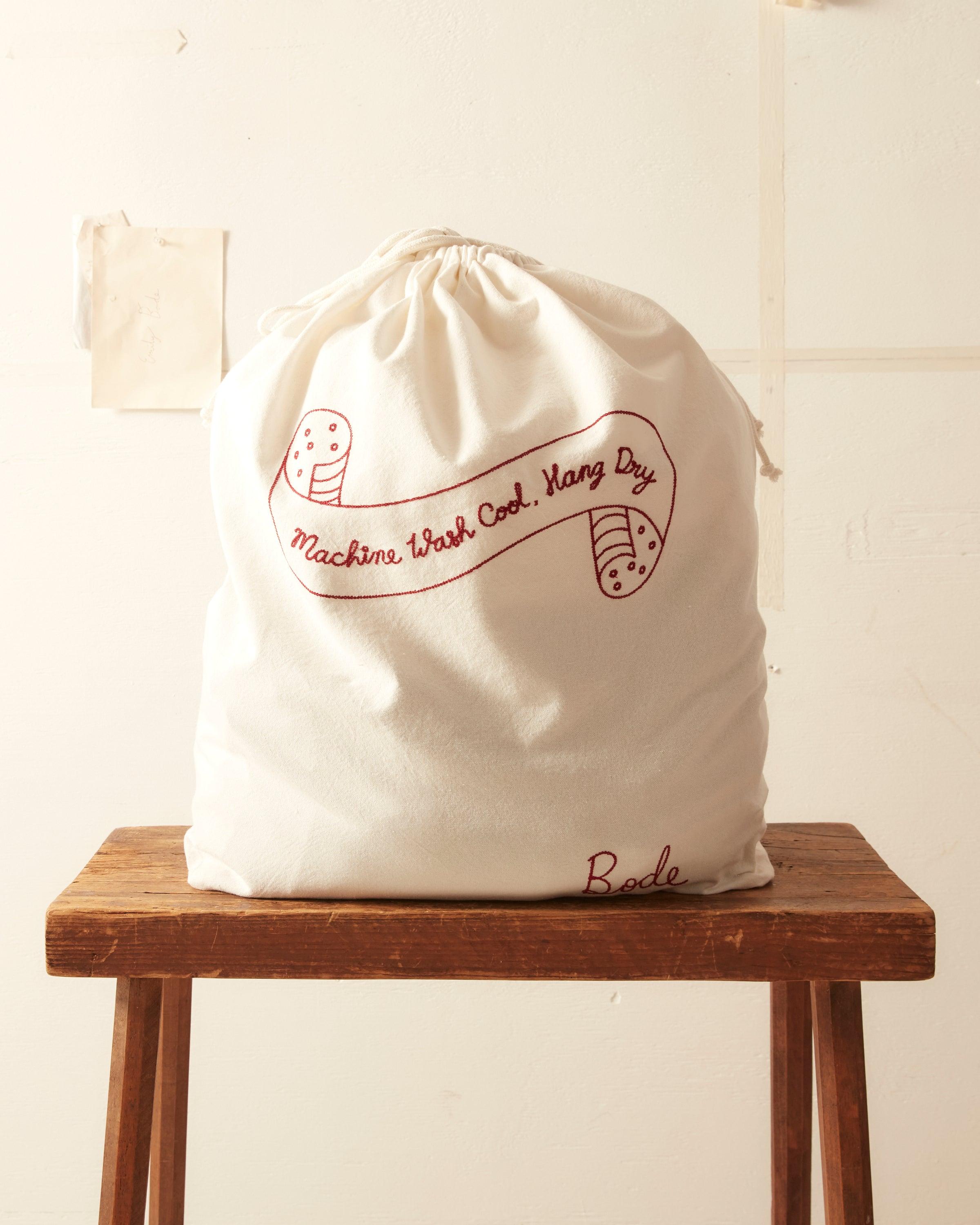 "Machine Wash Cool" Laundry Bag - Natural