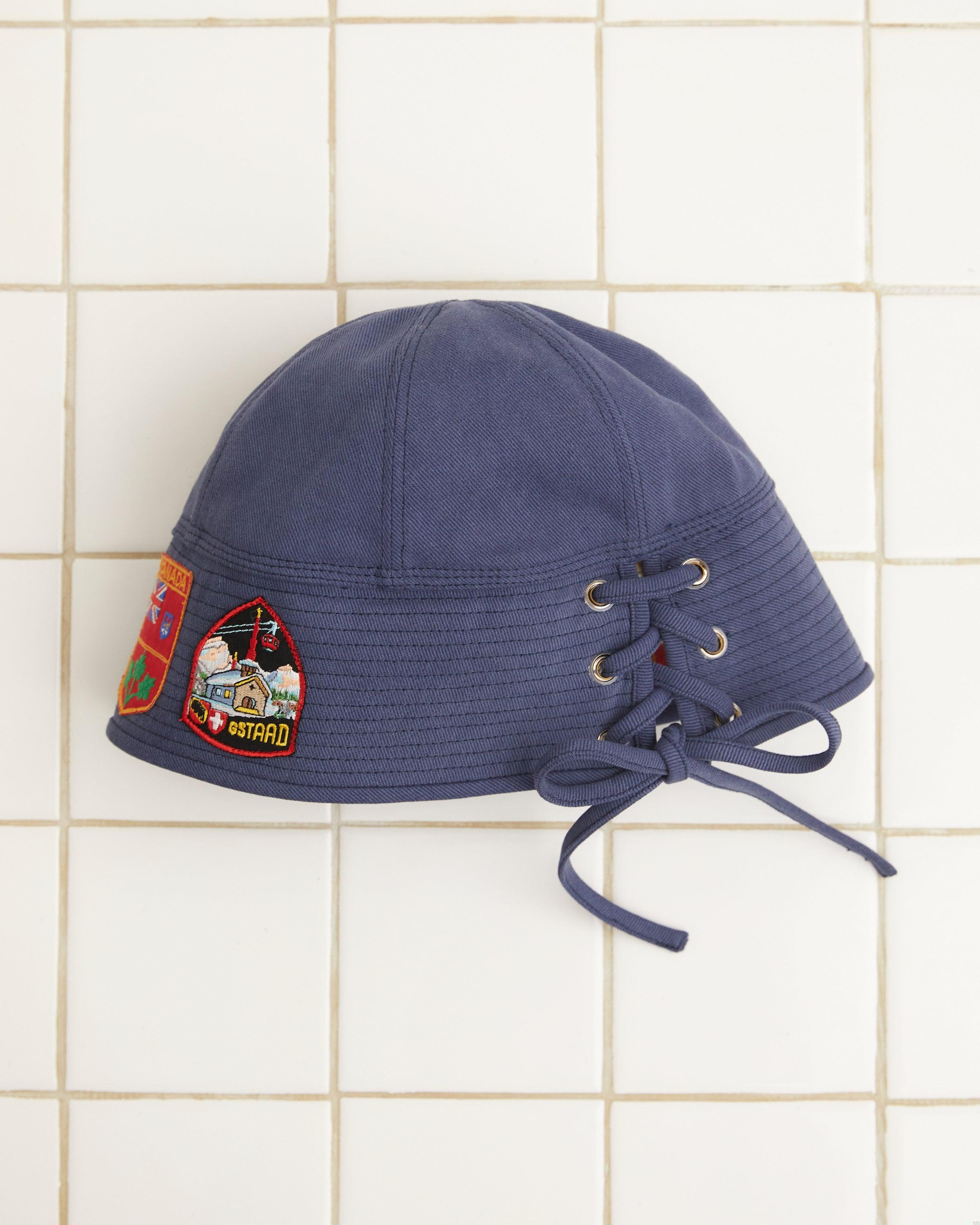 Patched Sailor Cap - Blue