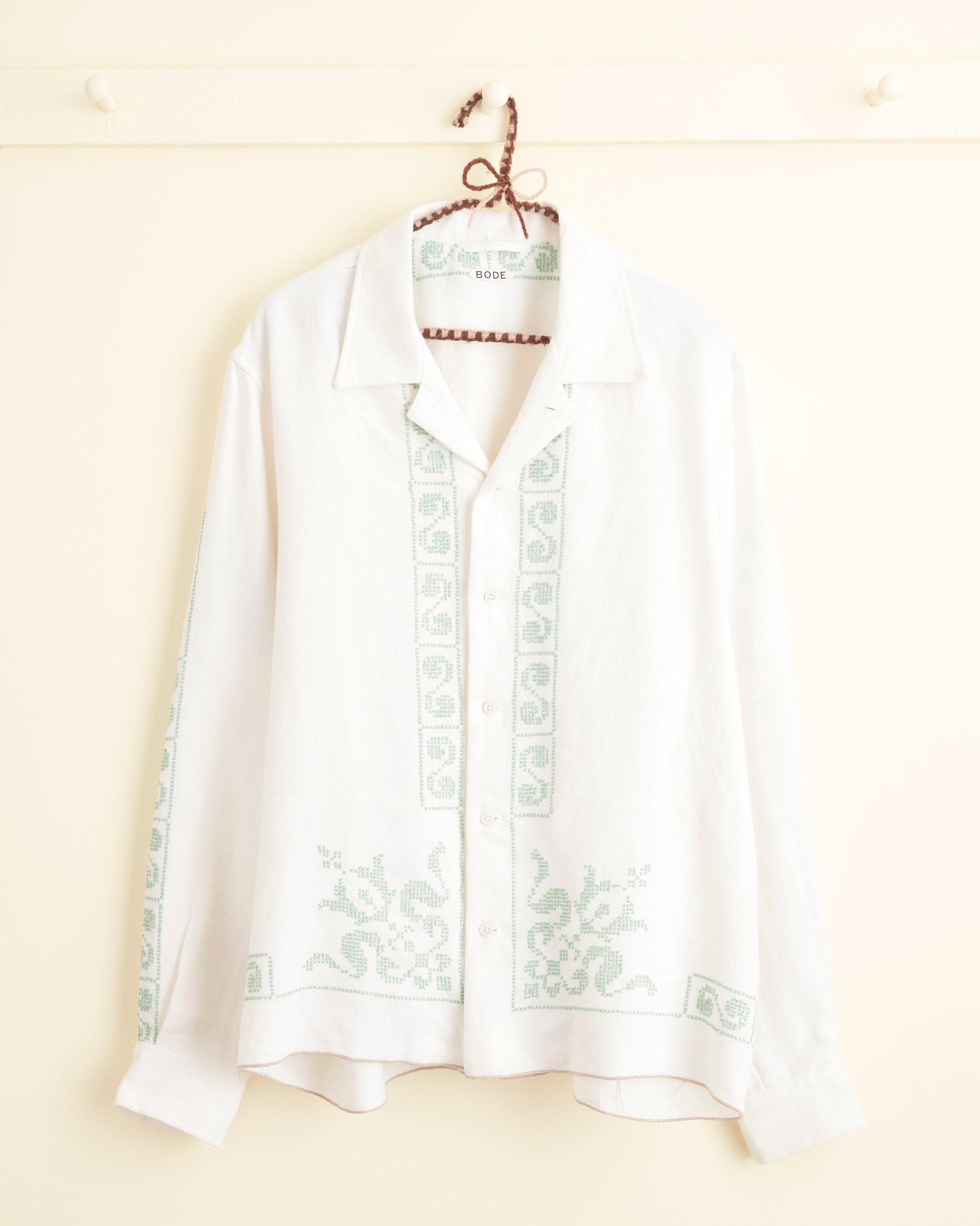 Greenery Block Long Sleeve Shirt - L