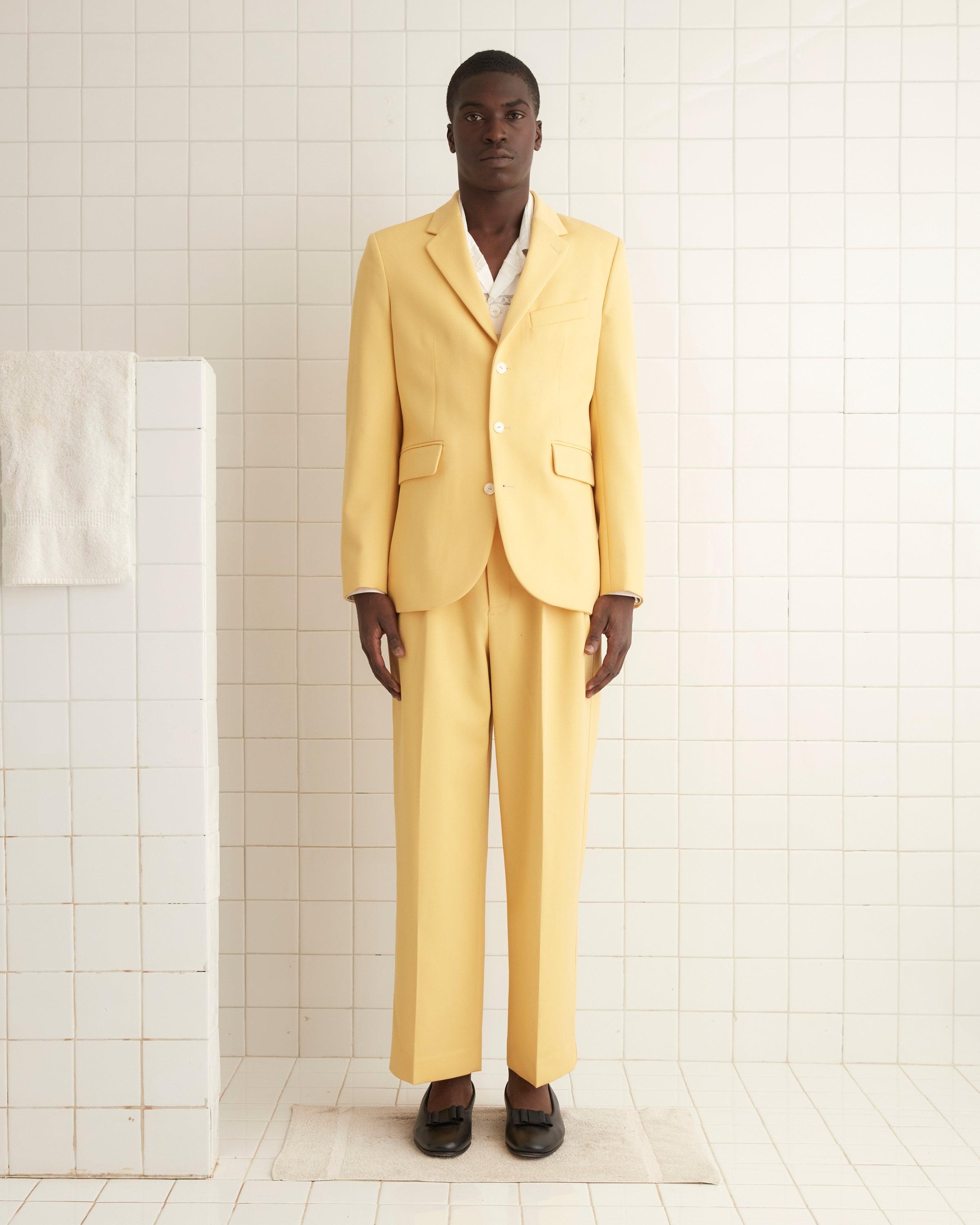 Riding Twill Suit Jacket - Yellow