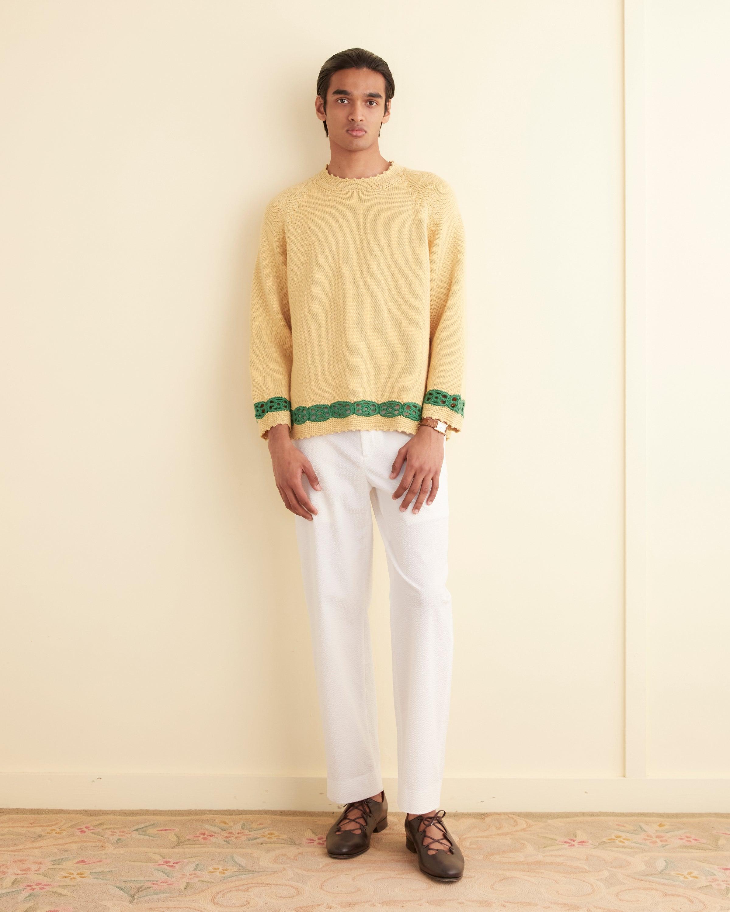 Daisy Garland Sweater - Yellow