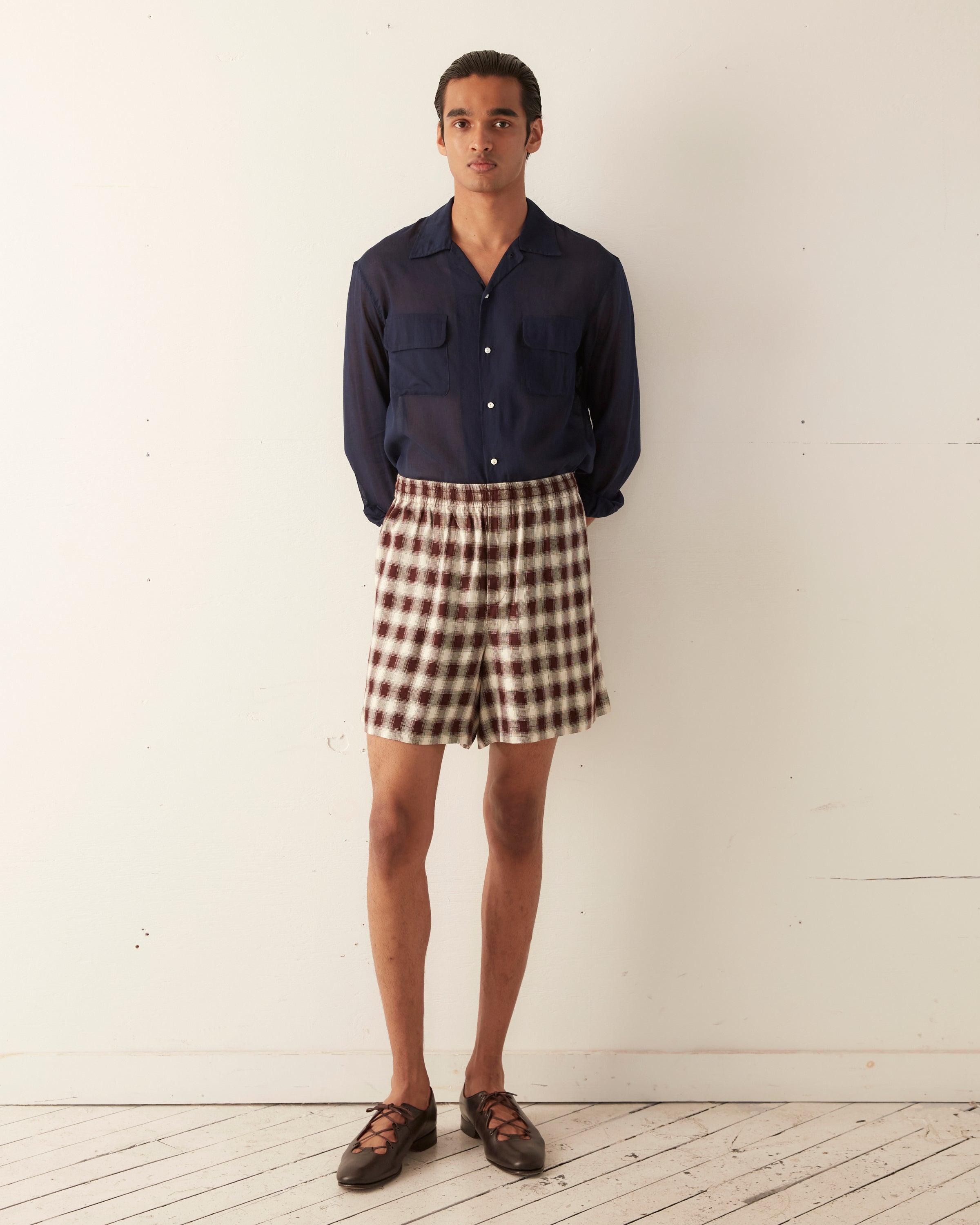 Shadow Plaid Rugby Shorts