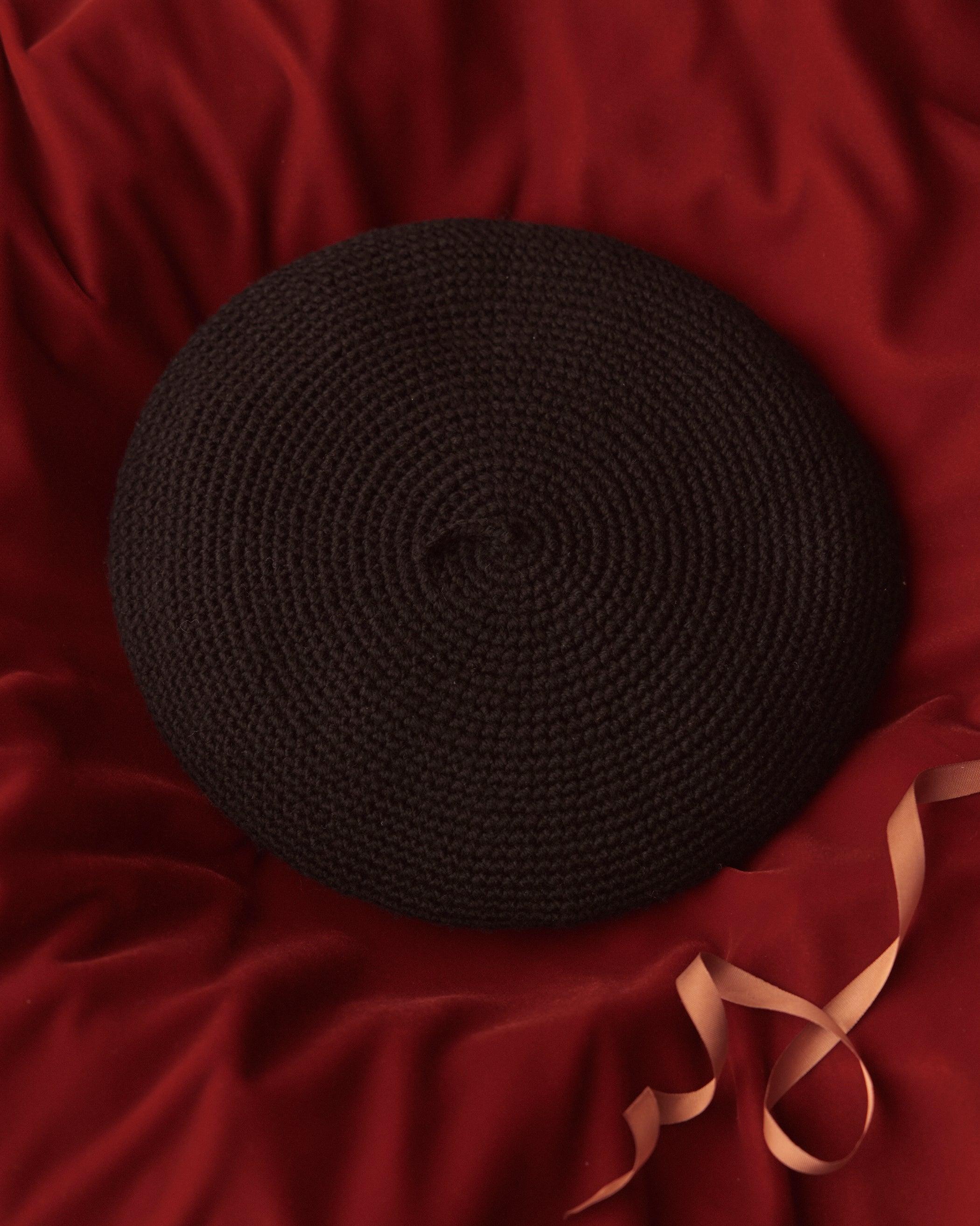 Crochet Beret - Black