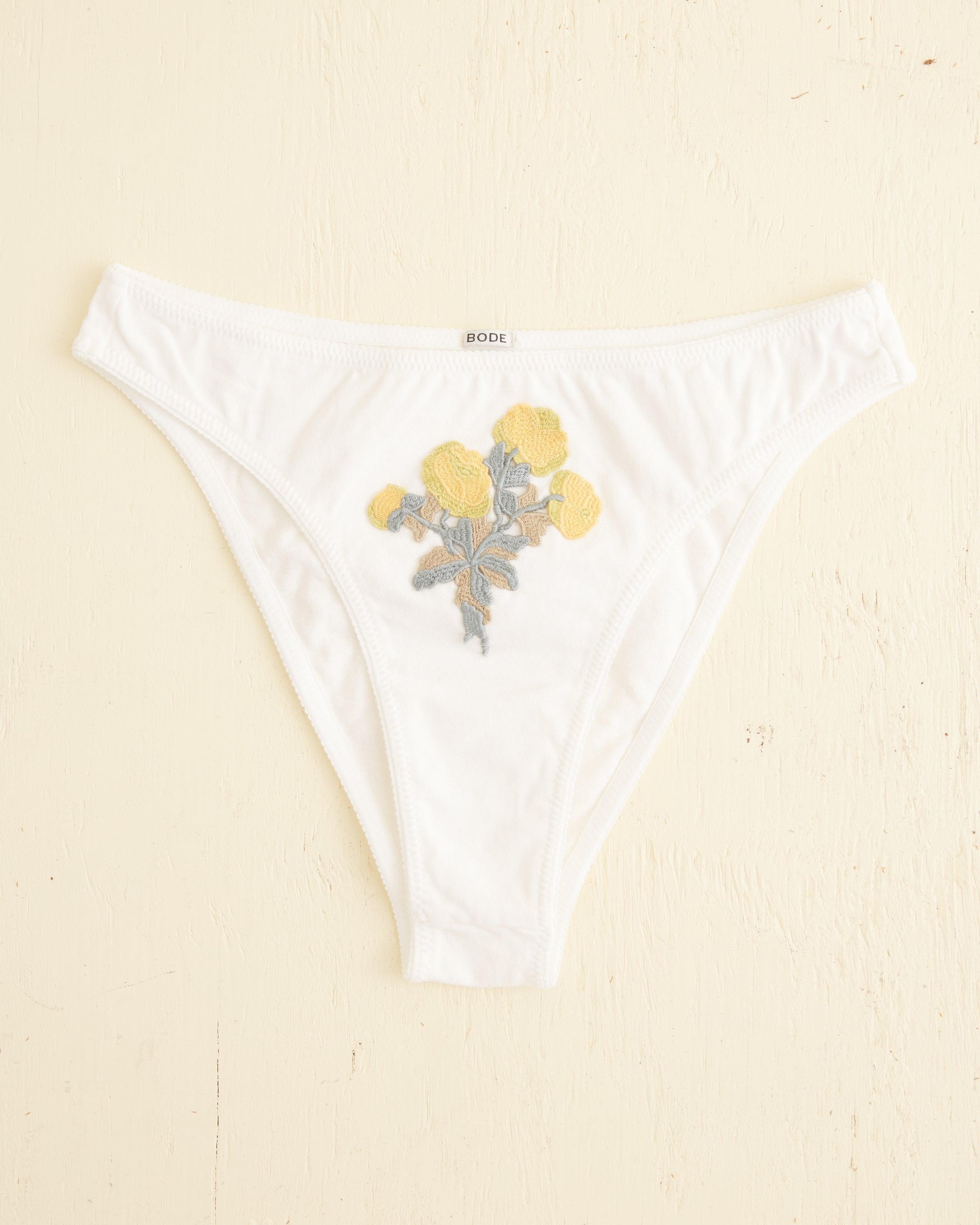 Embroidered Bouquet Briefs