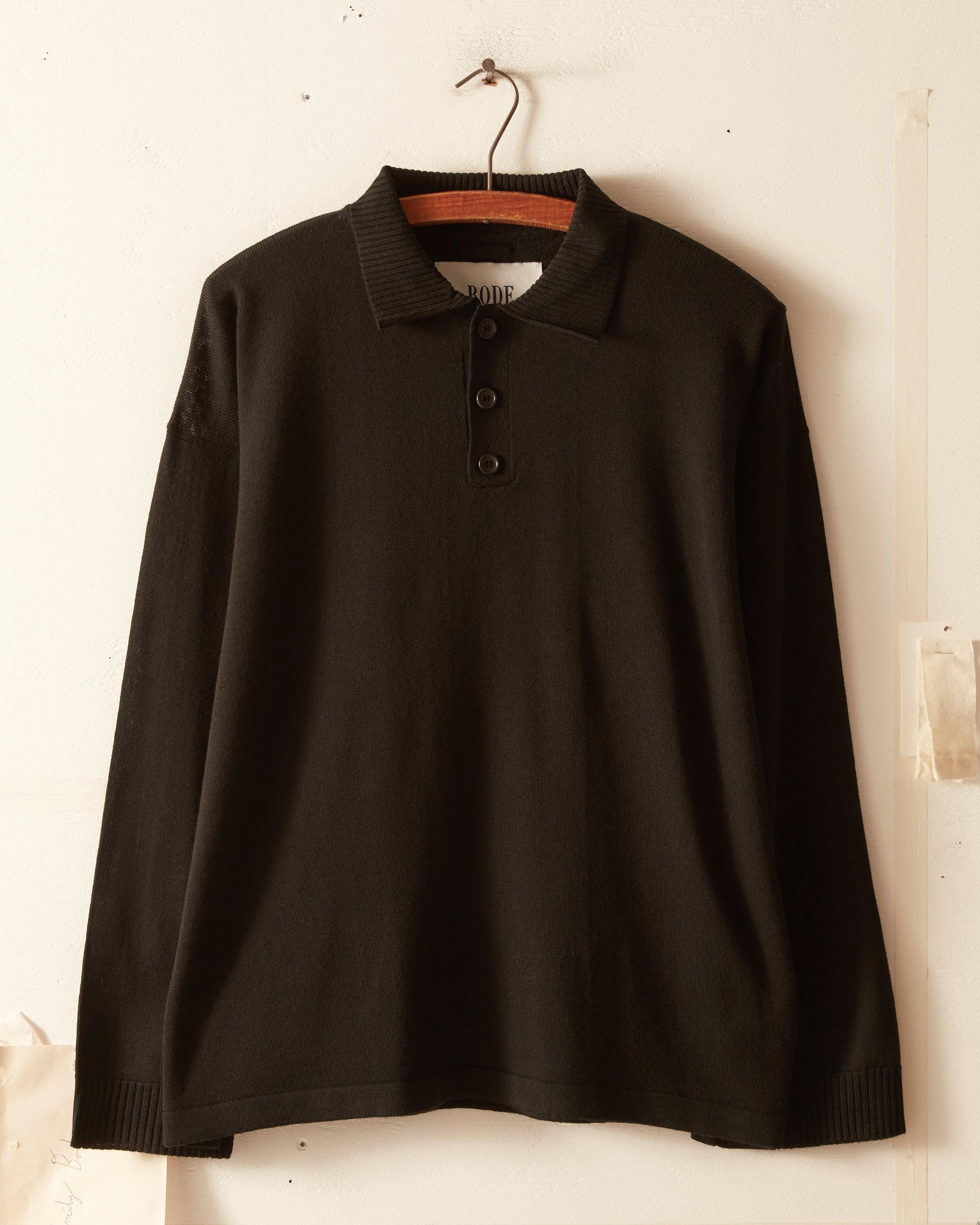 Solid Cycling Polo - Black