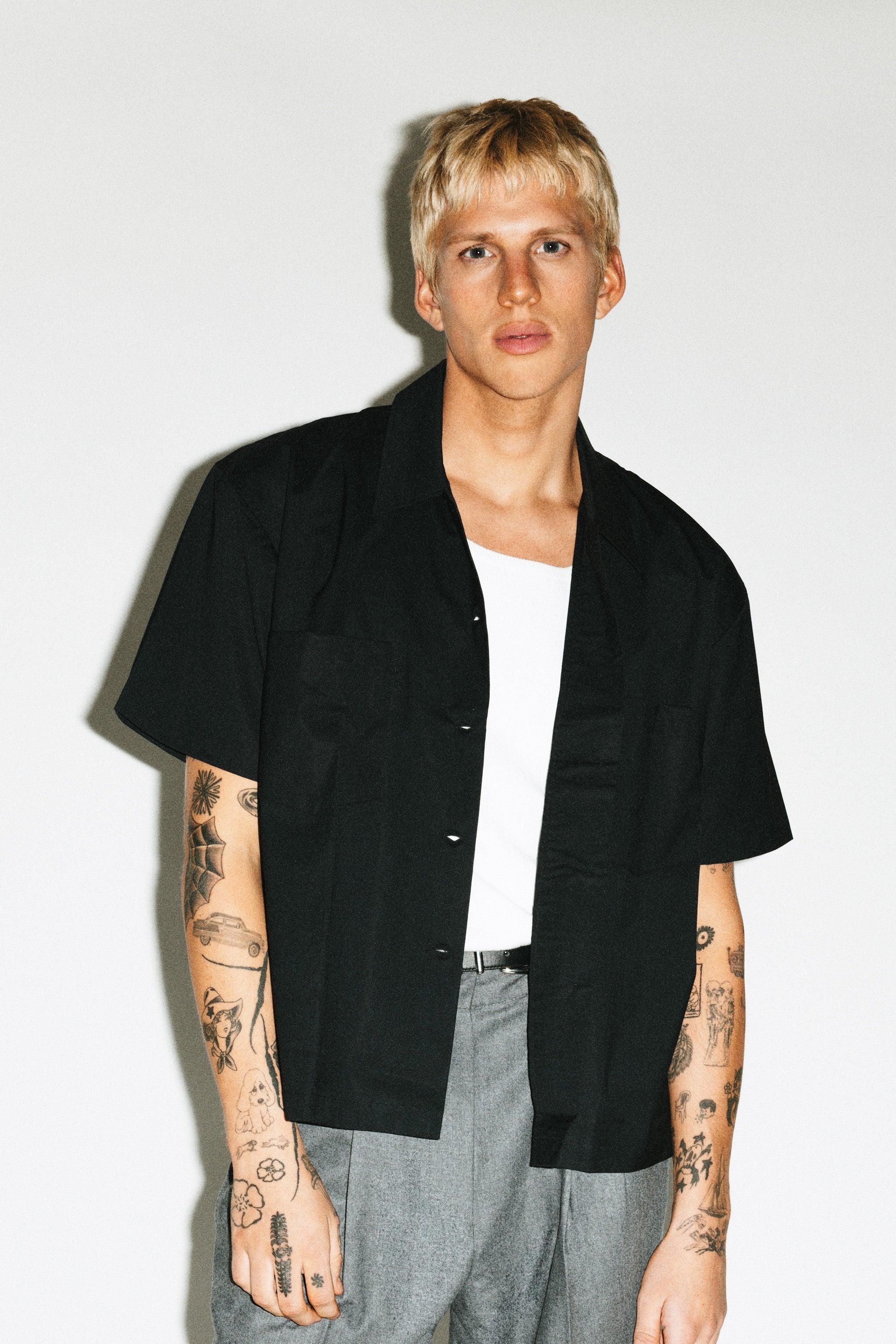 Venice Short-Sleeve Summer Shirt | Black