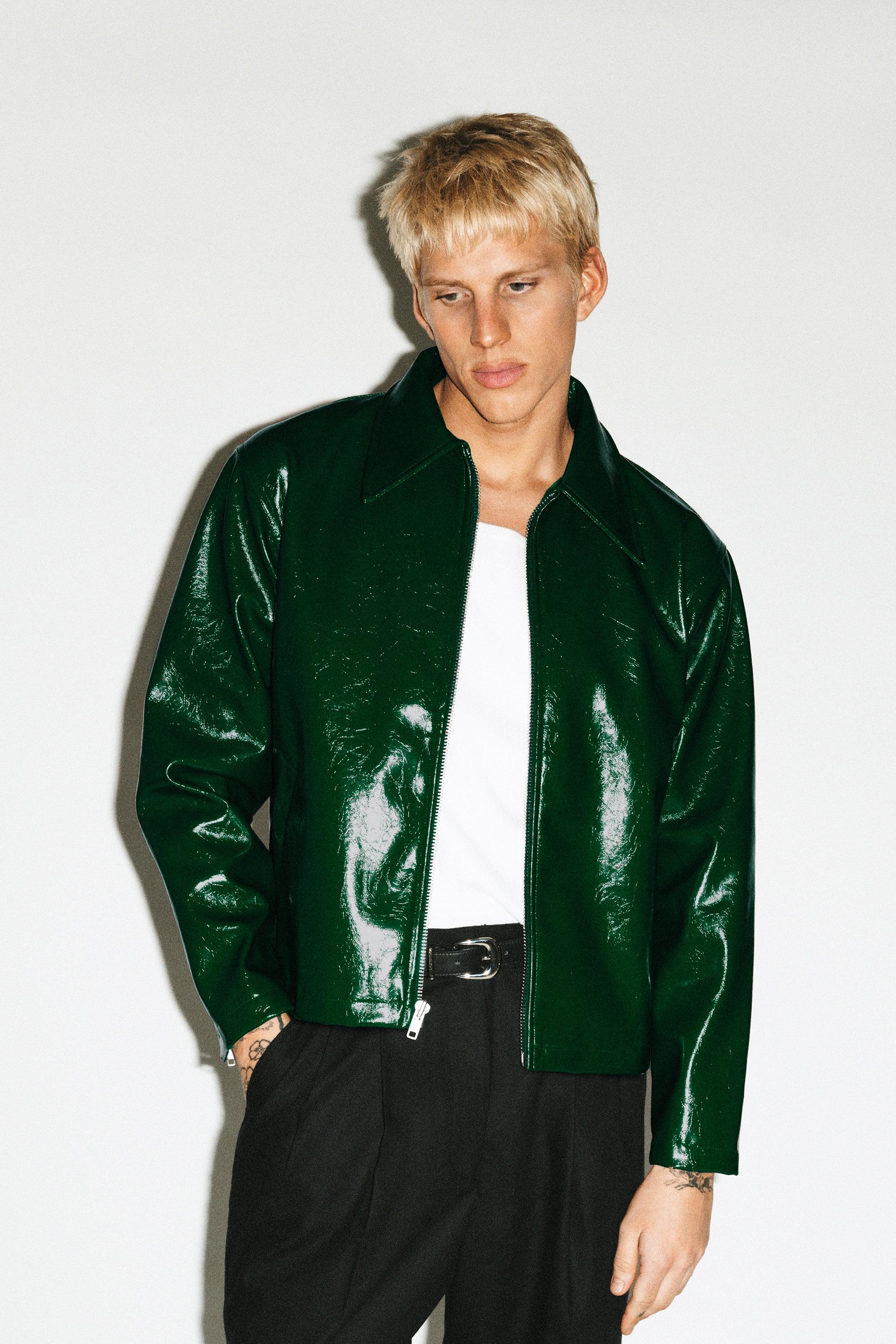 Fairfax Vinyl Blouson  |  Bottle Green