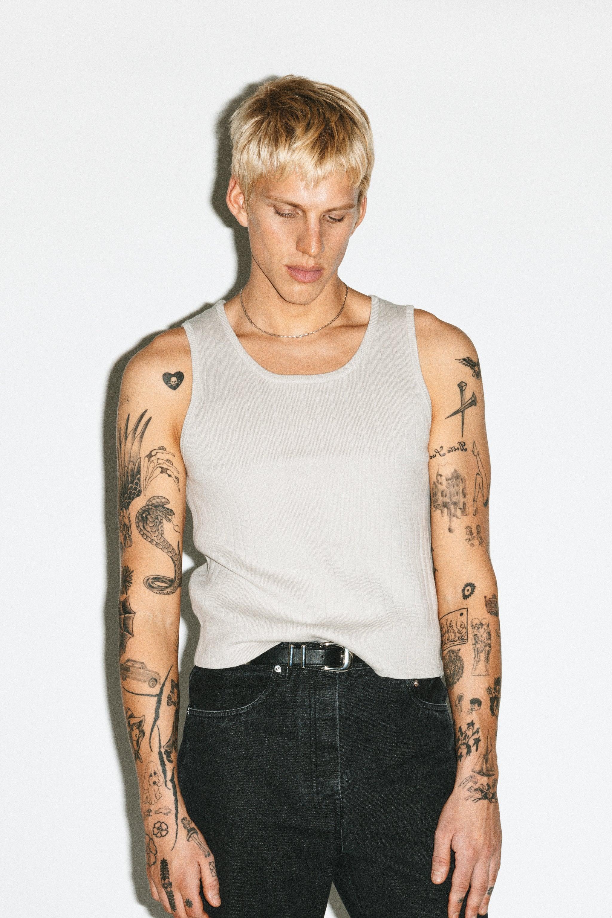 Virgil Cropped Tank | Concrete