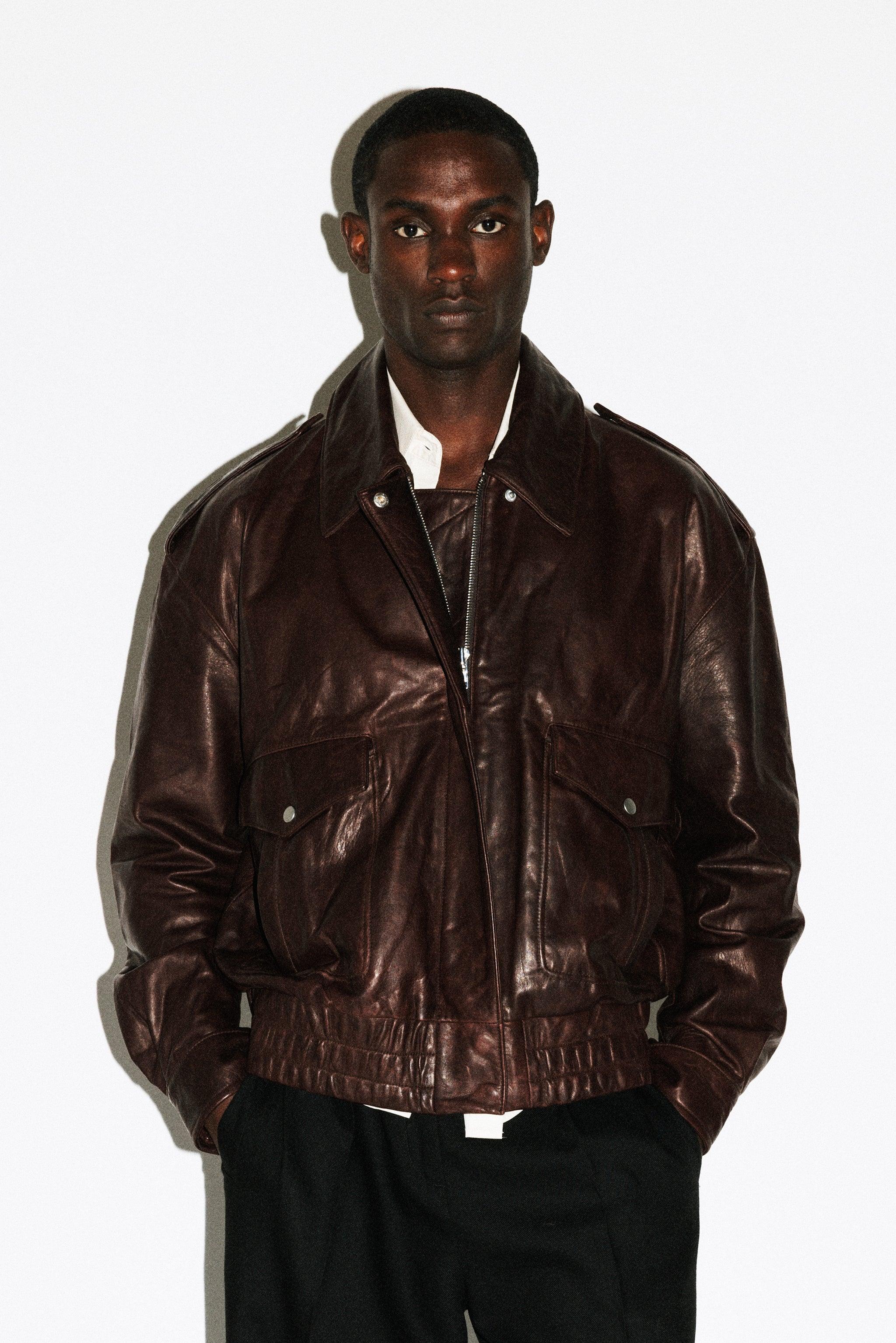 Hyperion Leather Flight Jacket  |  Chocolate Brown