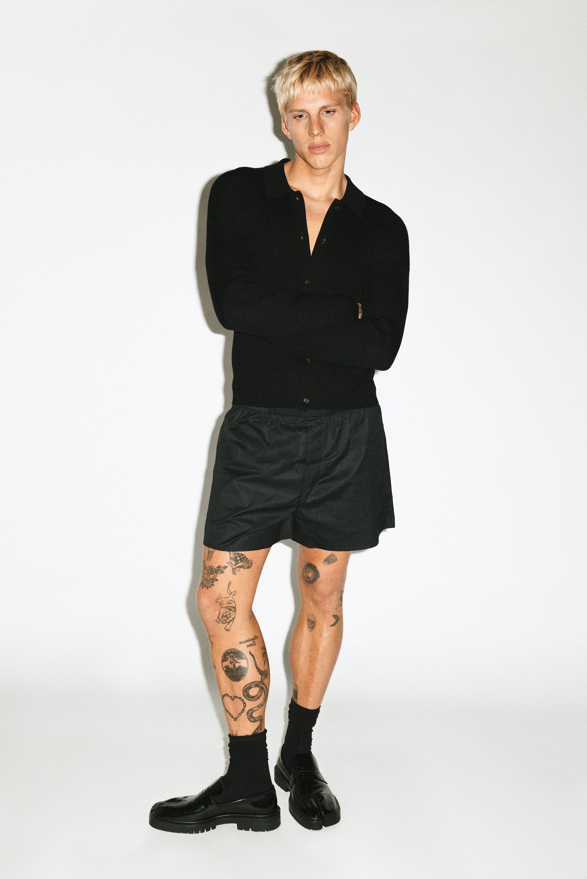 Doheny Cotton Poplin Shorts | Black