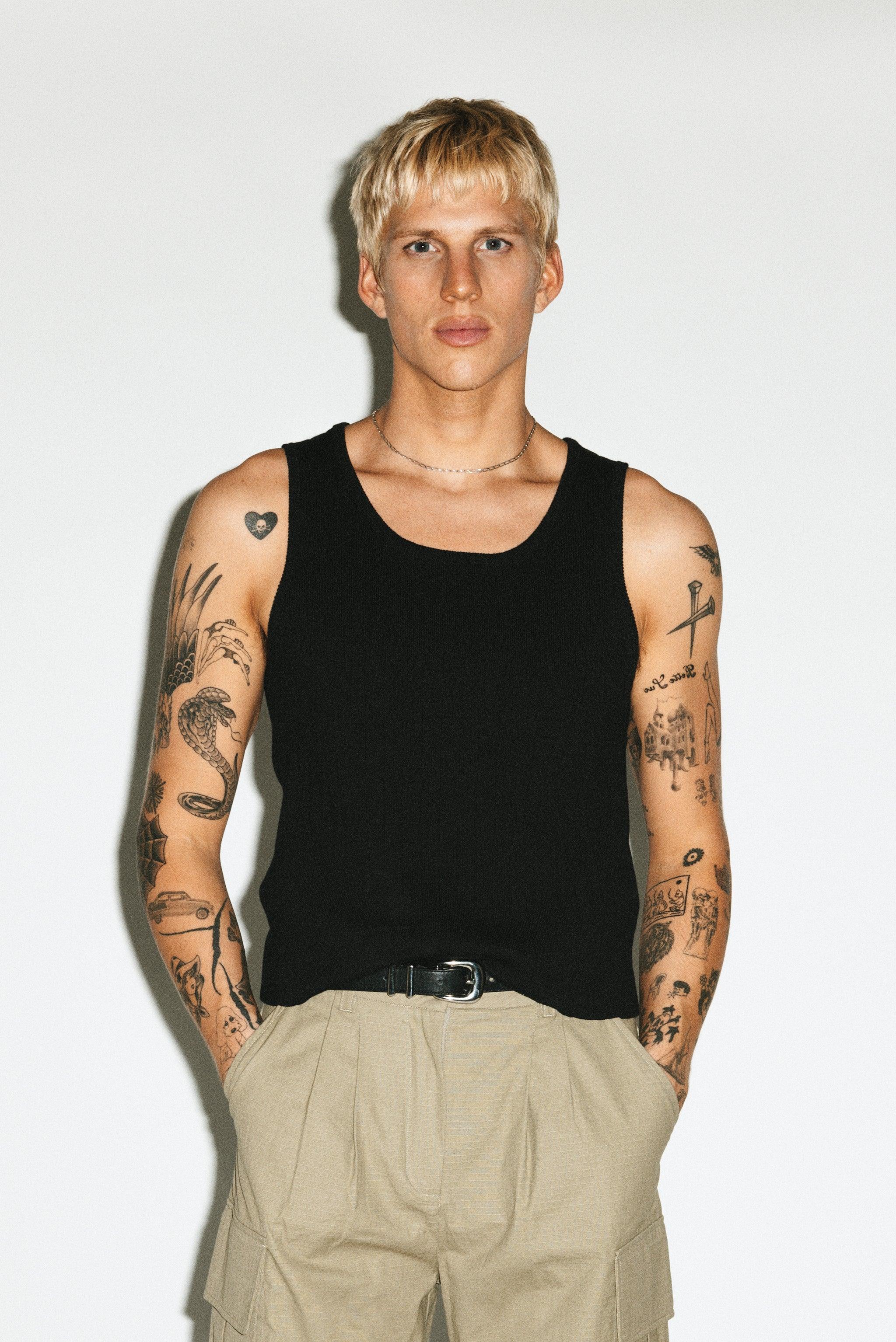 Virgil Cropped Tank |  Black