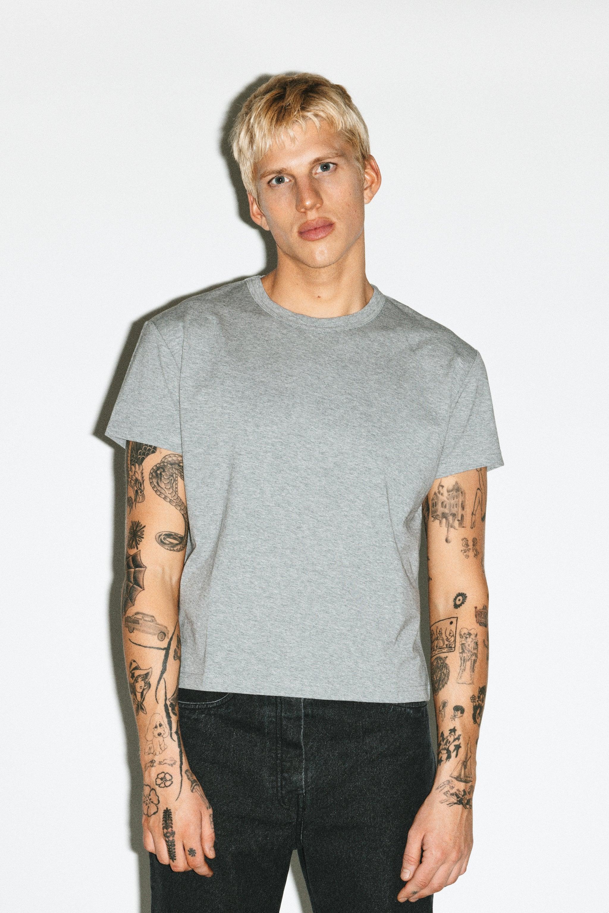 Frank Baby Tee | Grey Melange