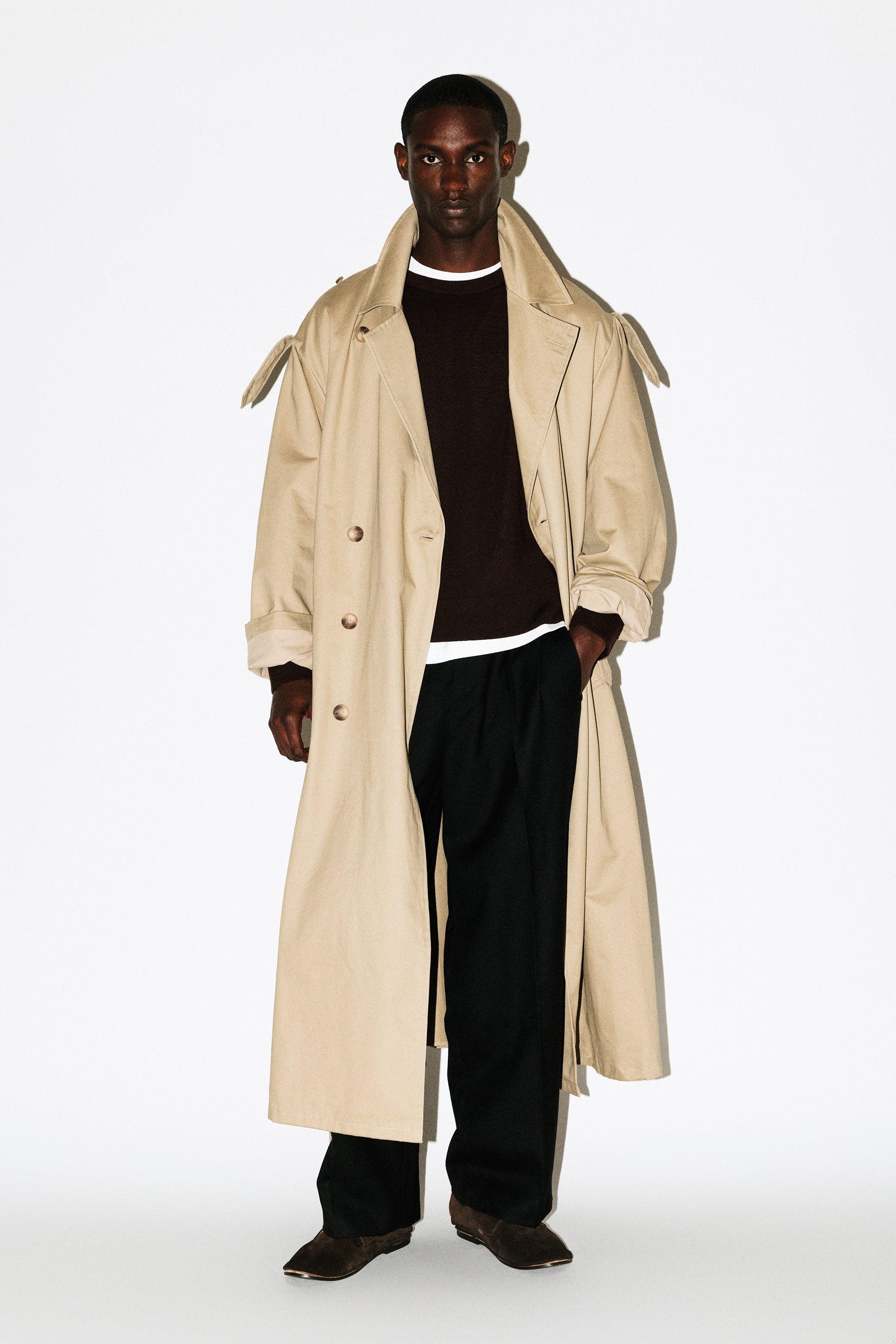 Julian Oversized Trench Coat | Washed Beige