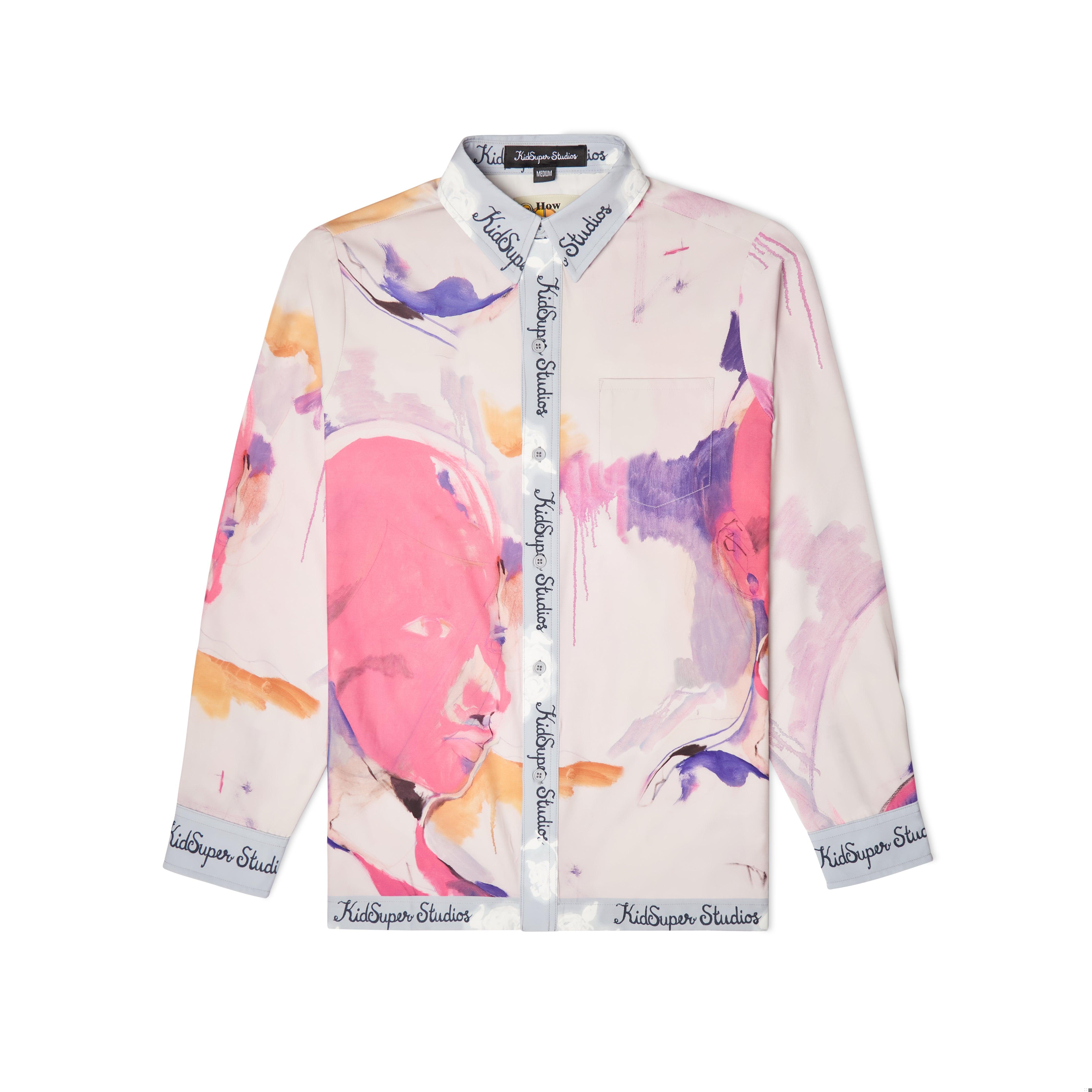 Printed Satin Shirt [White/Multi]