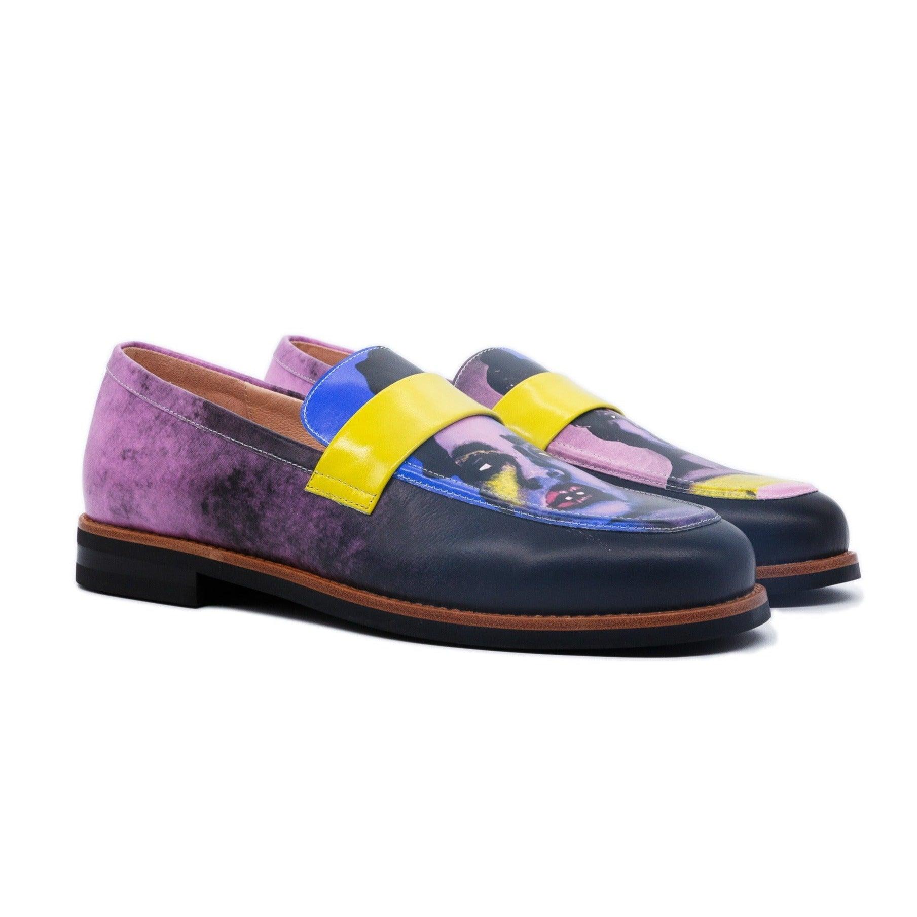 Printed Loafer [Black/Purple]