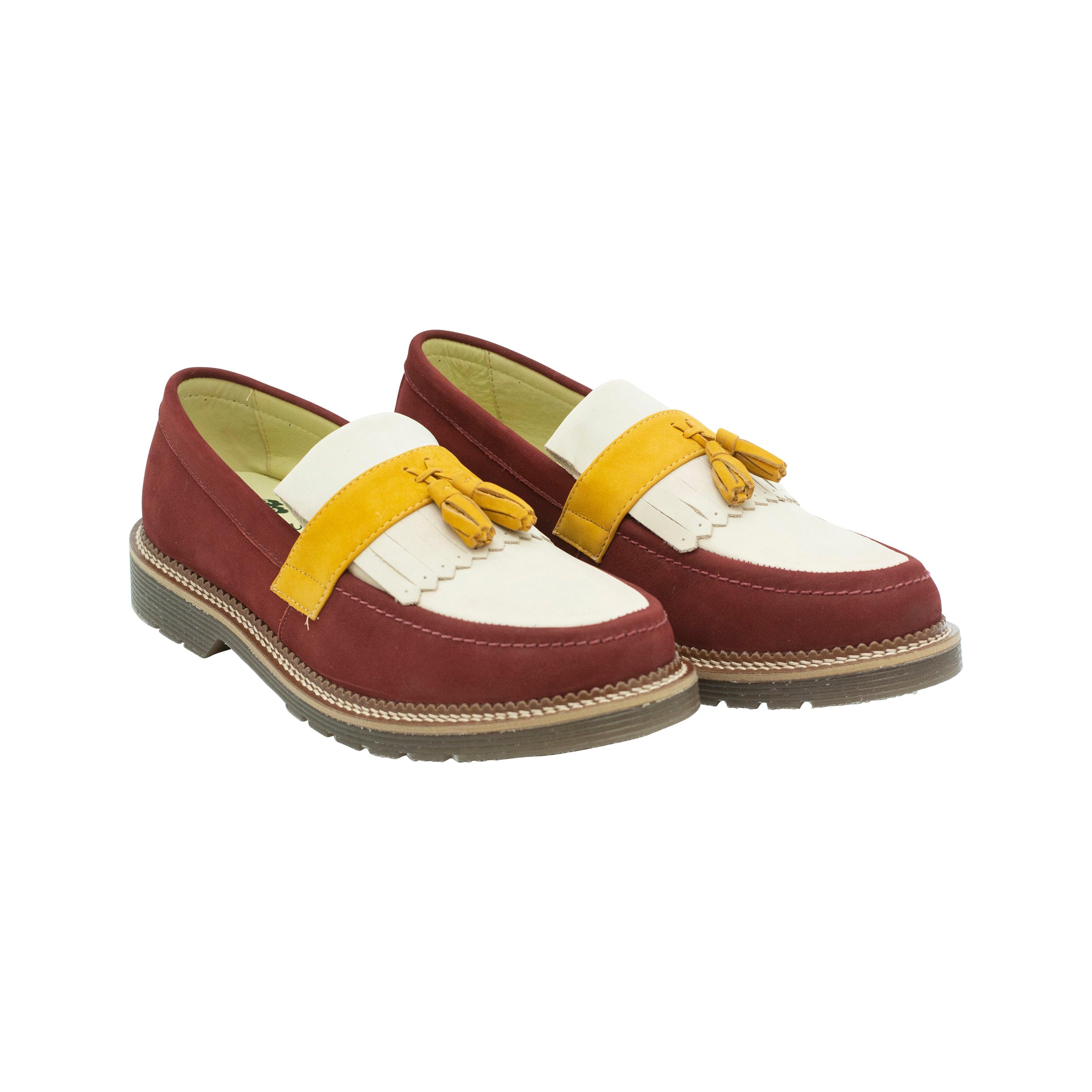 Moonwalk Loafer™️ [Maroon/Yellow]