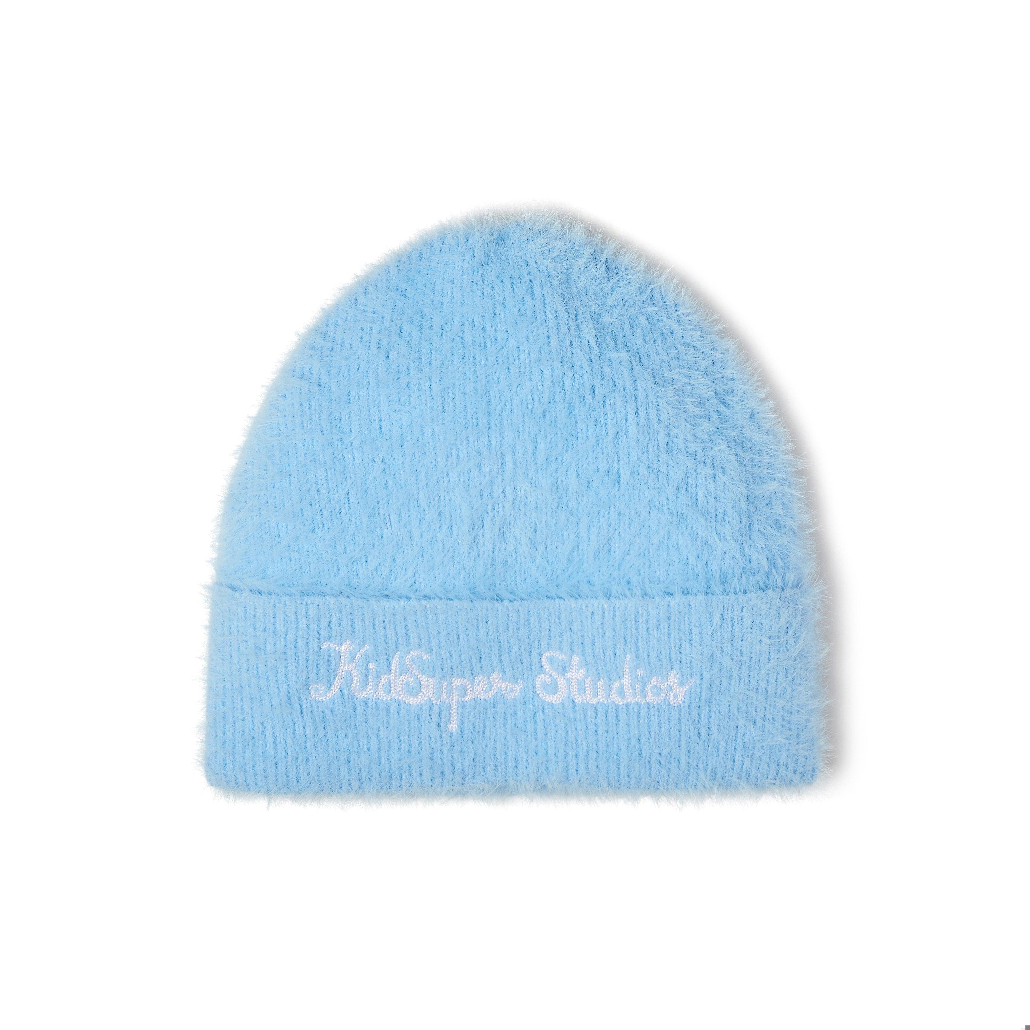 Fuzzy Knit Beanie [Baby Blue]