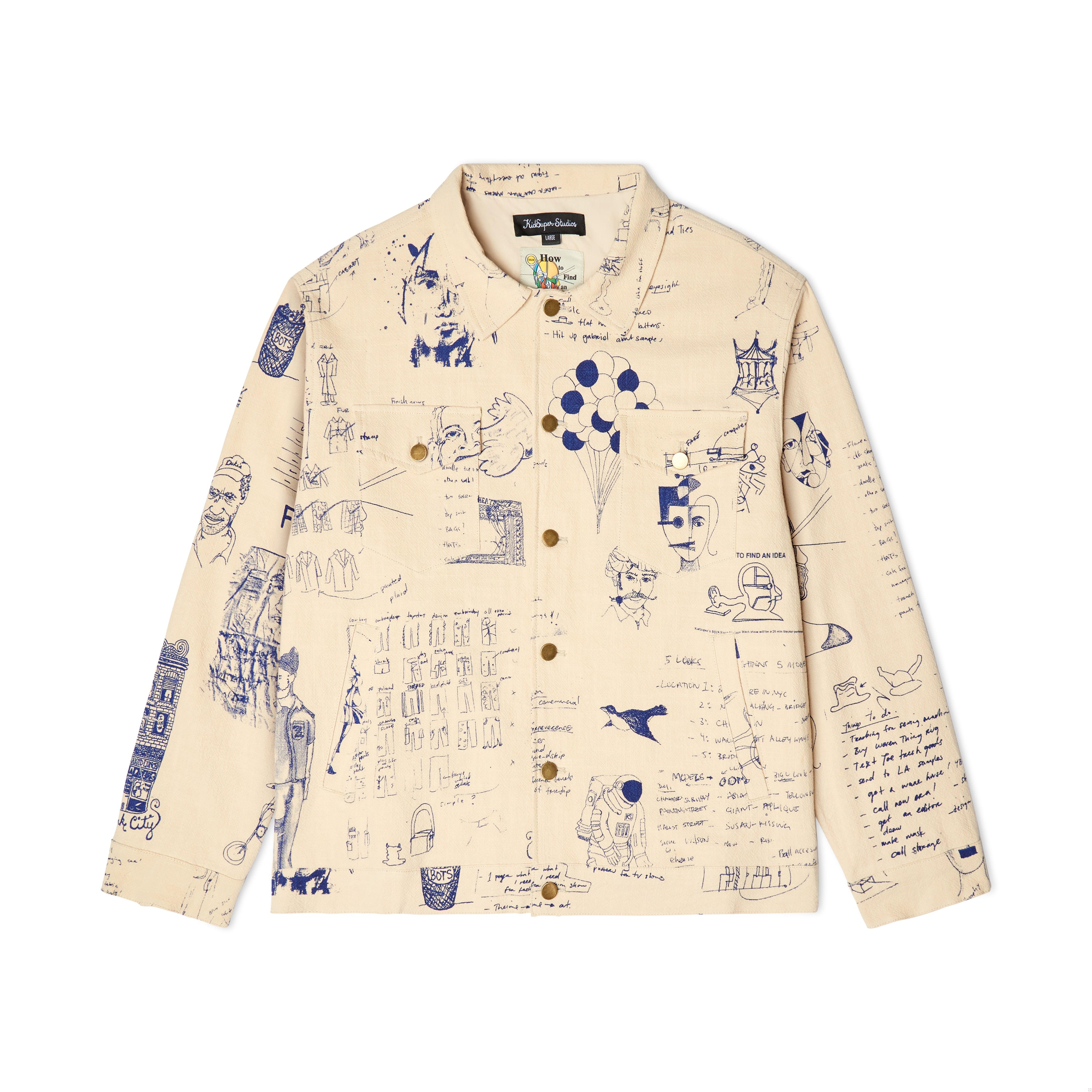 Doodles Linen Coat [Tan]