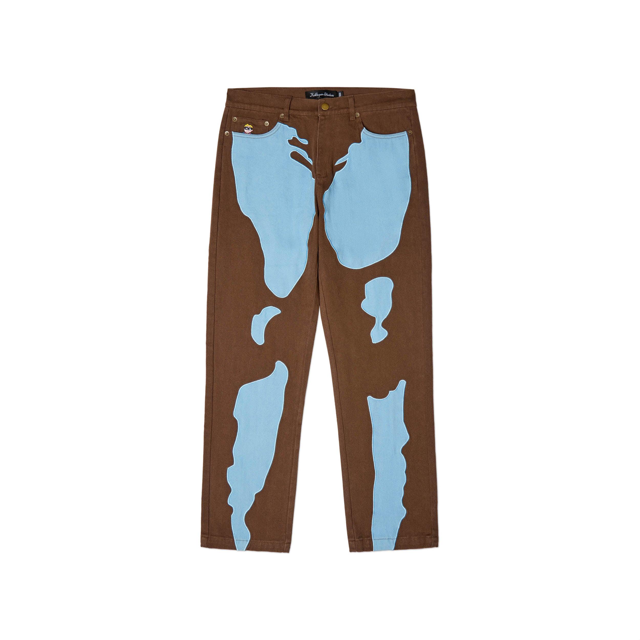 Women Body Denim Pant [Brown]