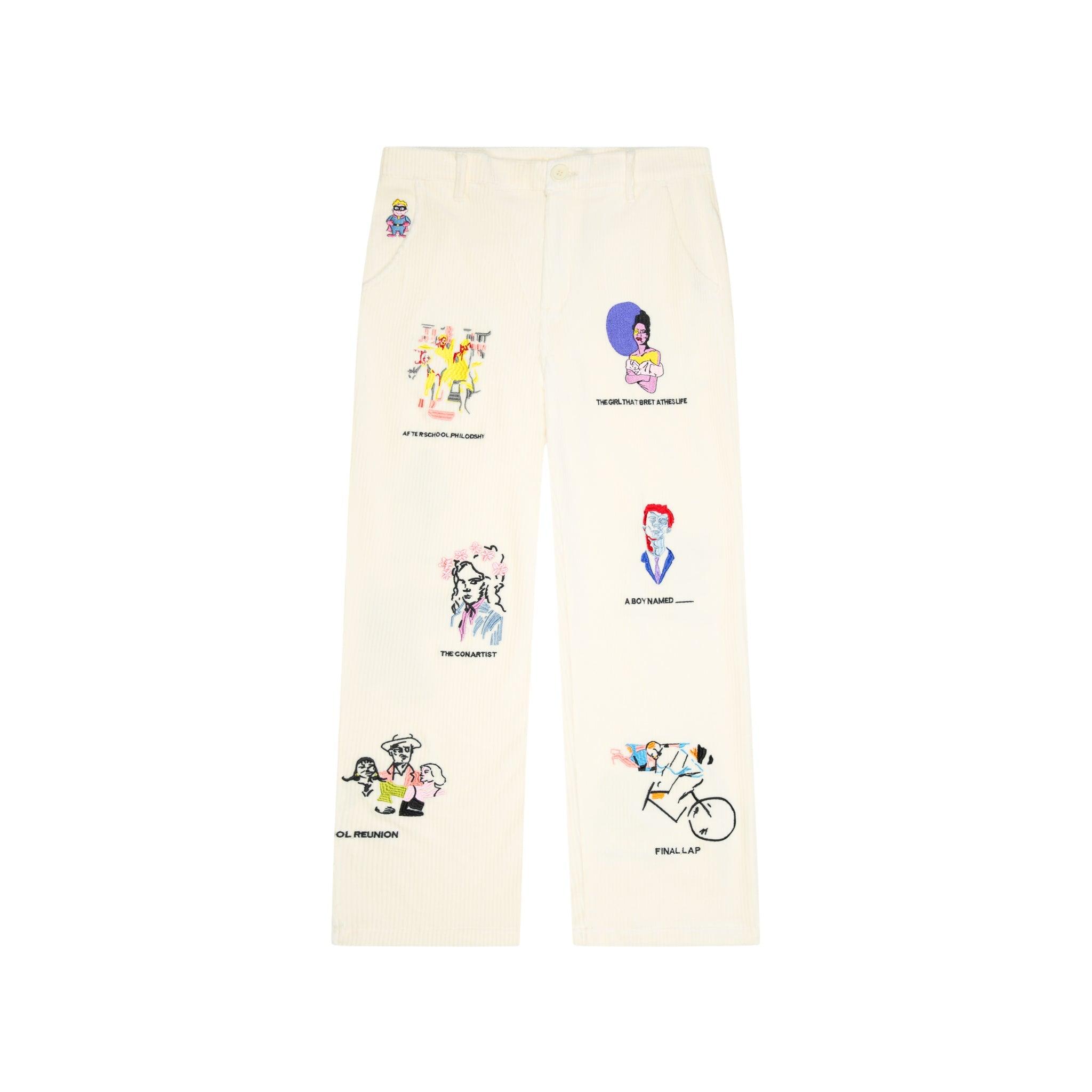 KidSuper Museum Embroidered Cords [Cream]