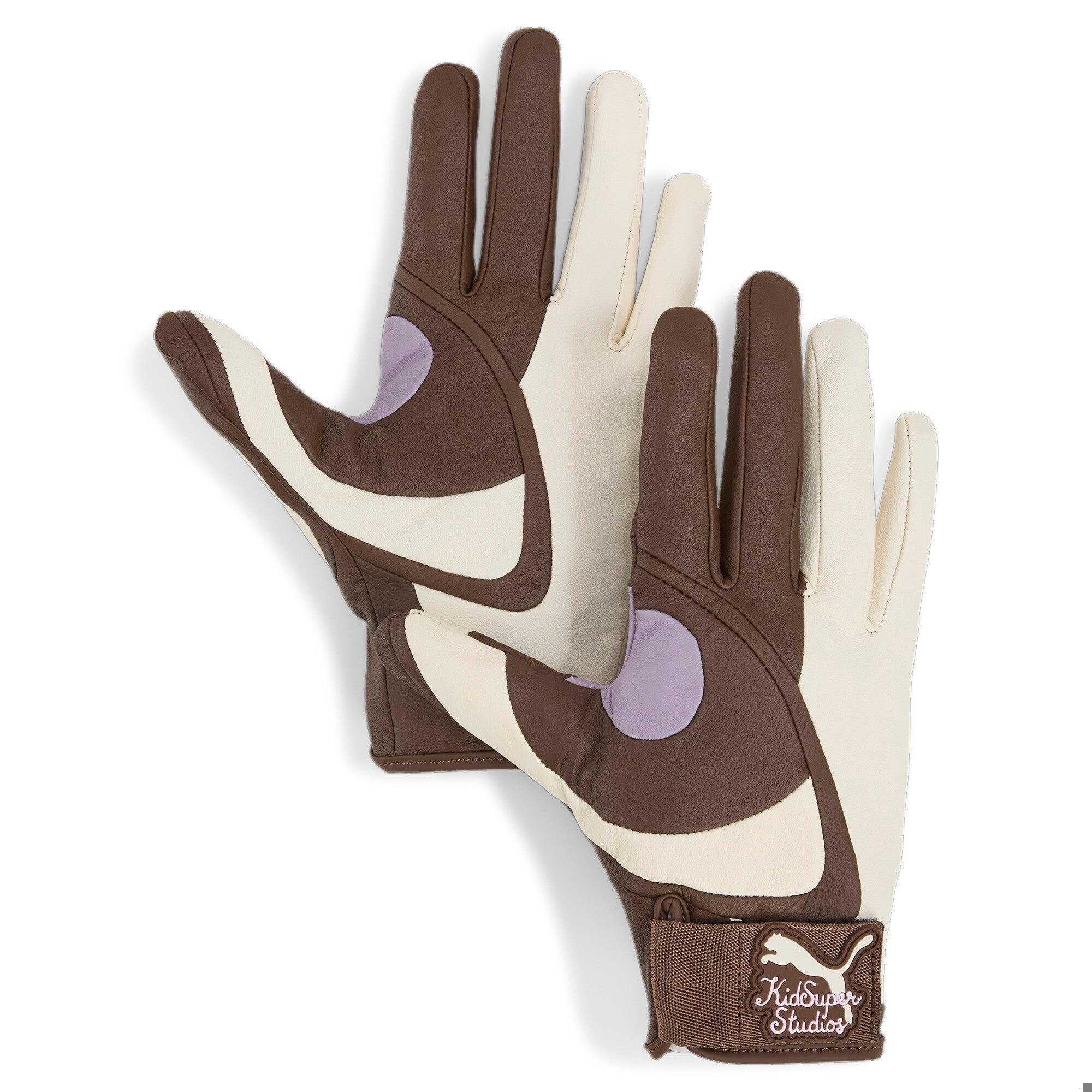 Puma x KidSuper Leather Eye Gloves [Espresso Brown / Alpine Snow]