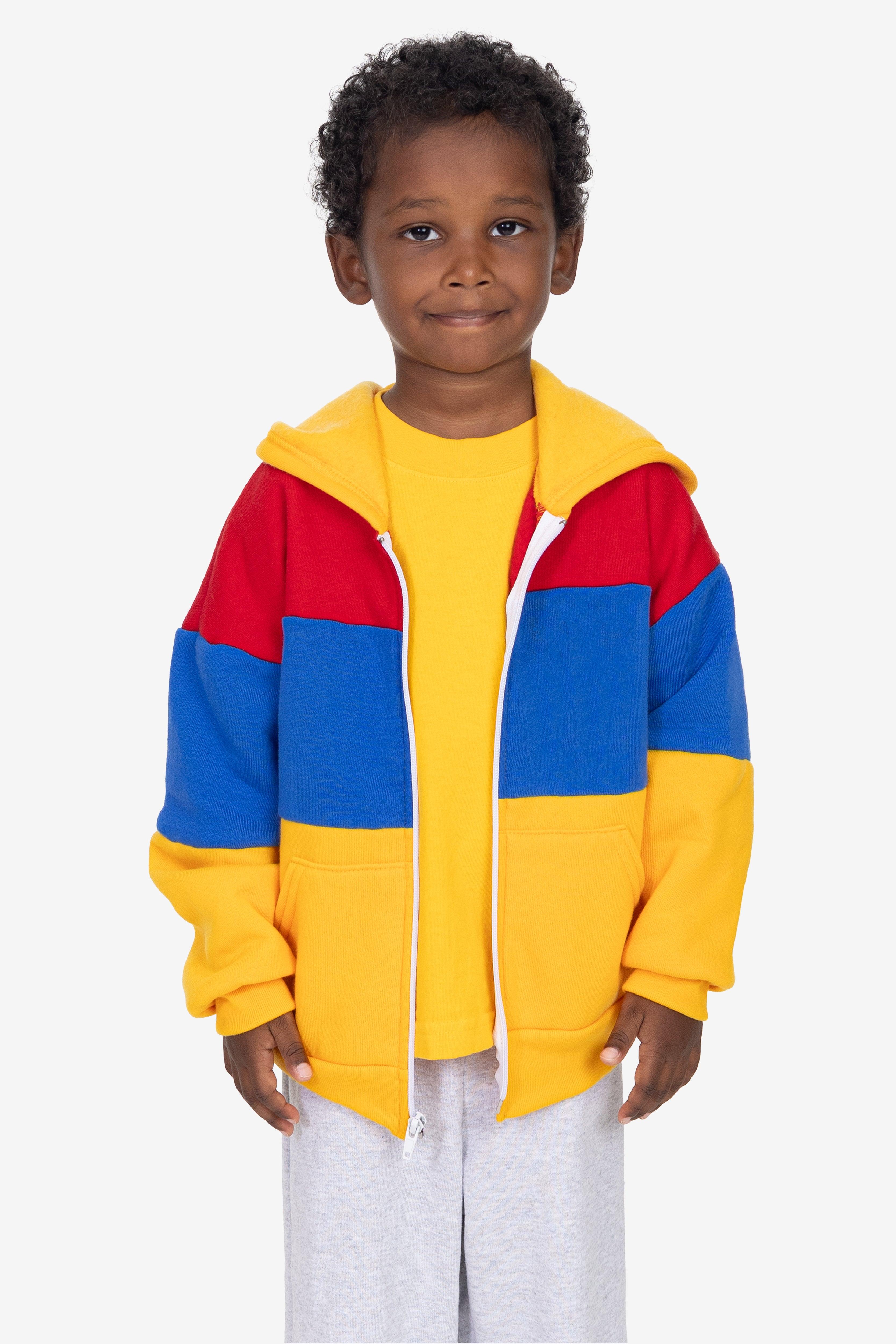 F1097CB - Kids Flex Fleece Color Block Zip Hoodie