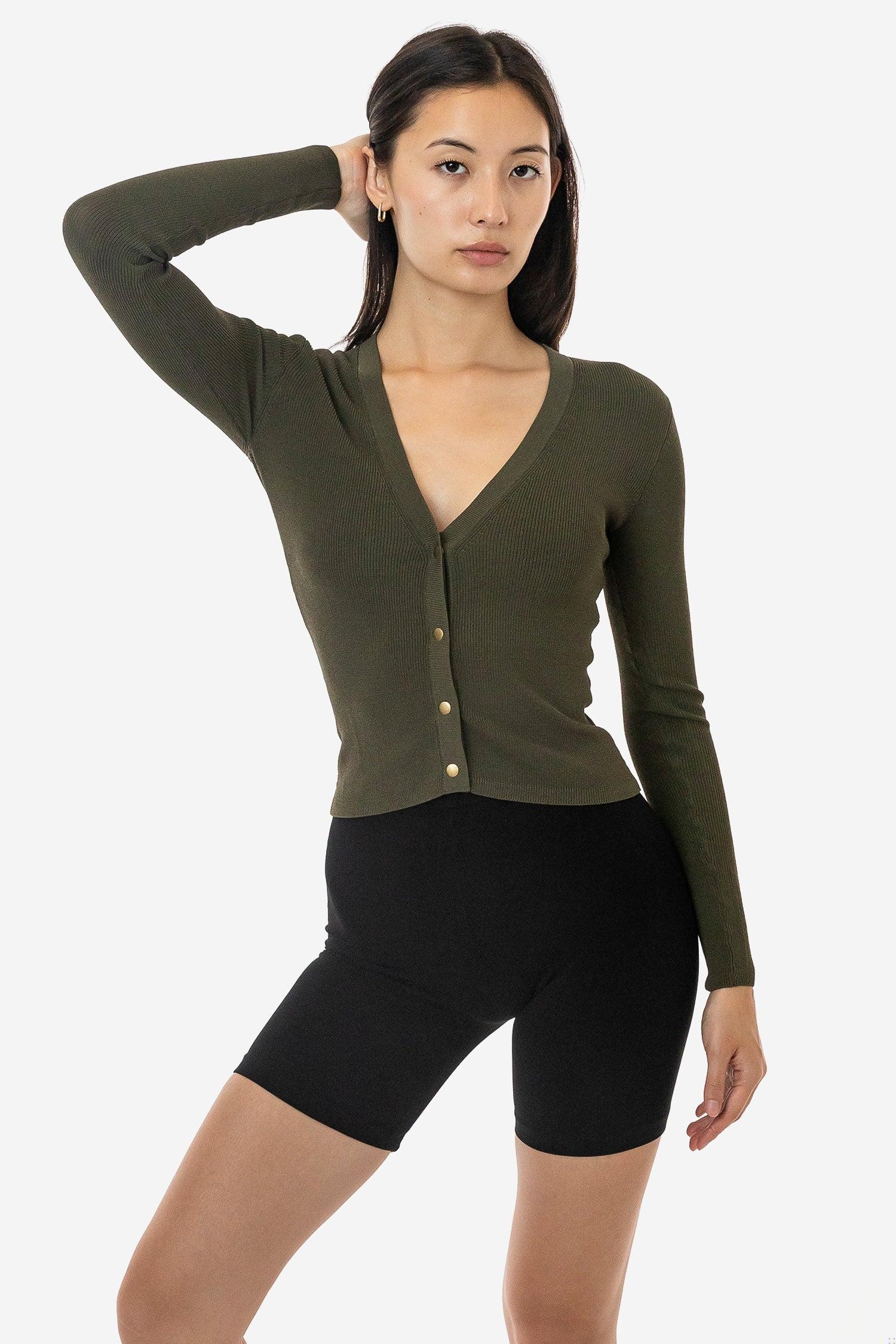 RFK218 - Viscose Nylon V-Neck Cardigan