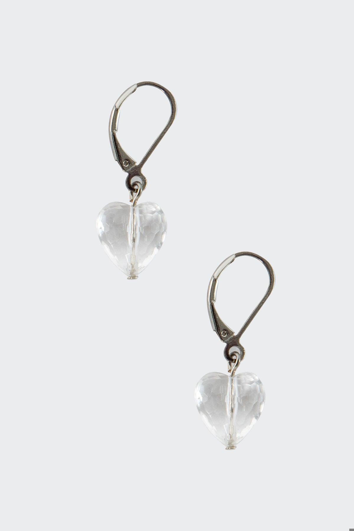 JWL12MH - 12mm Lucite Heart Drop Earrings