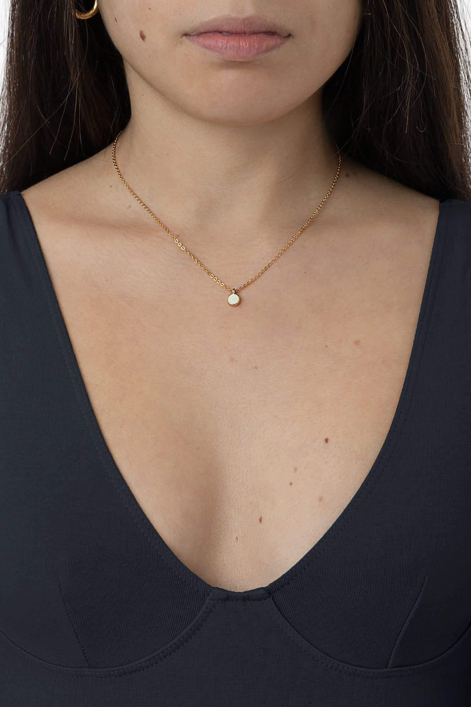 NCKES55 - 5.5mm Enamel Stud Necklace