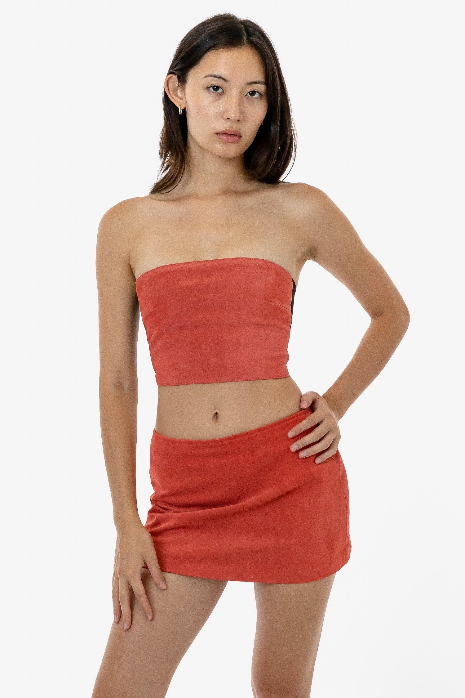 RLH767 - 2 Tone Suede Ottoman Tube Top